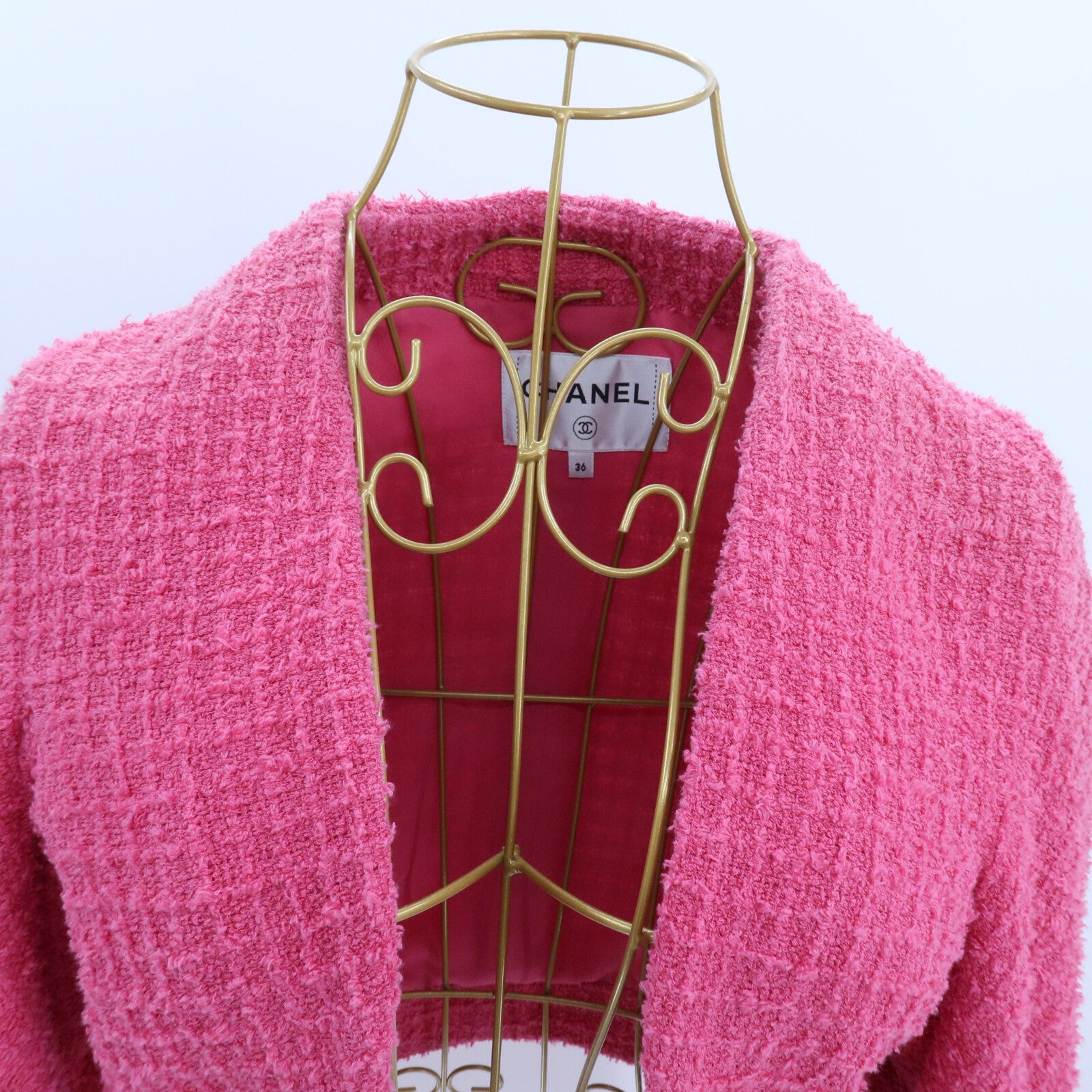 CHANEL Cotton/Polyamide Collarless Jacket外套