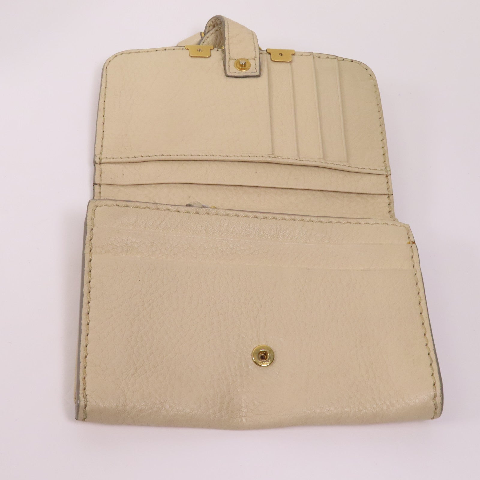 Chloe 牛皮皮革Wallet金扣錢包