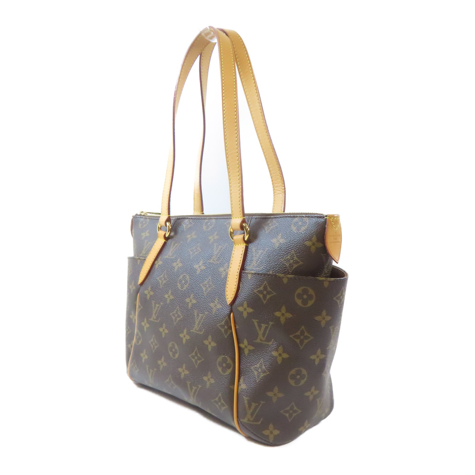 LOUIS VUITTON Monogram Totally PM金扣手挽袋啡色