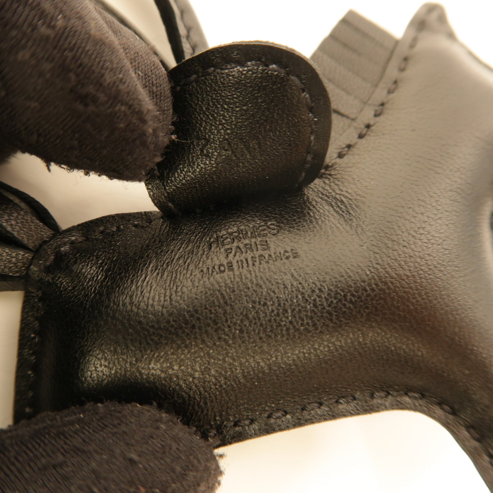 HERMES Milo皮革Rodeo PM掛飾Noir