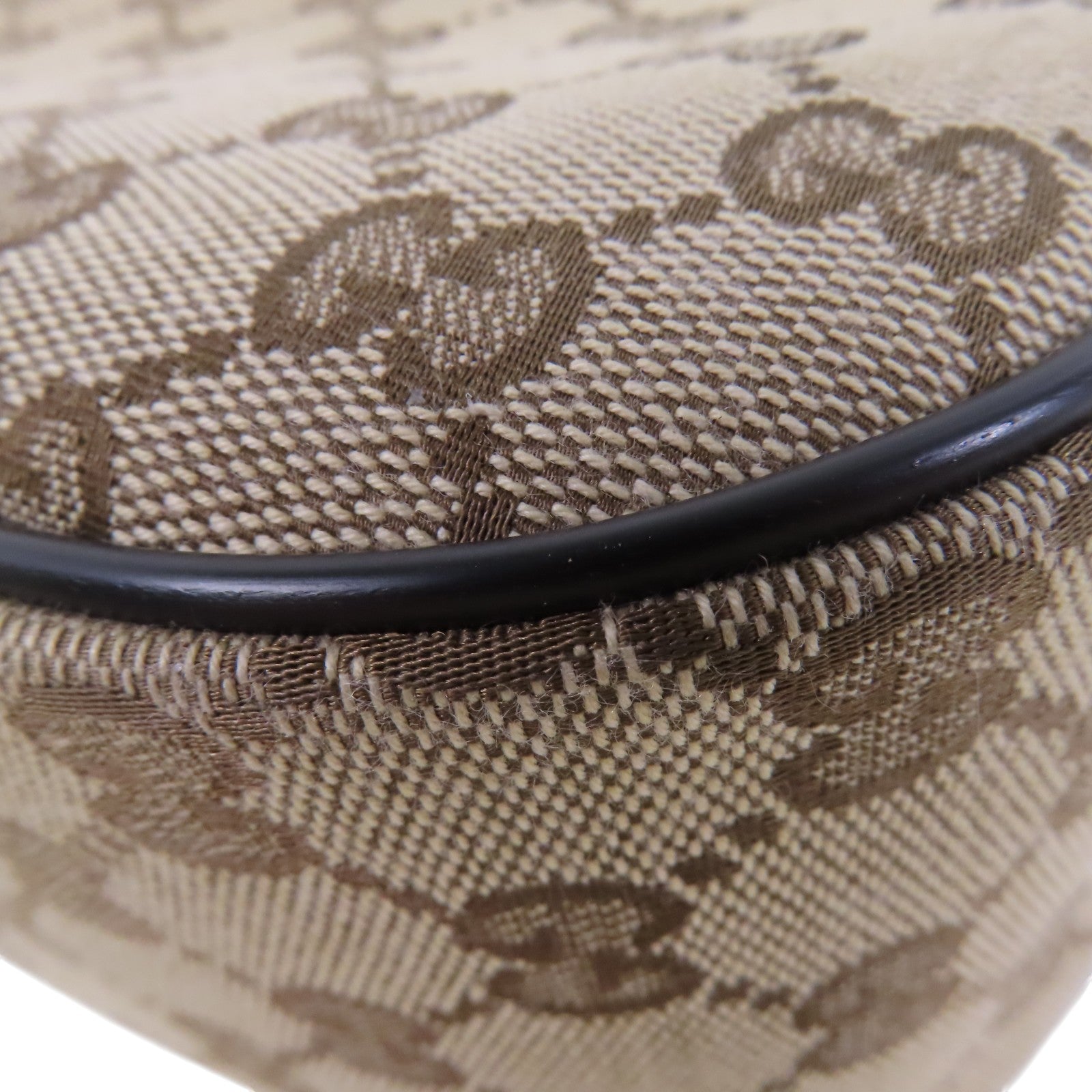 GUCCI GG帆布Shoulder Bag銀扣肩背袋