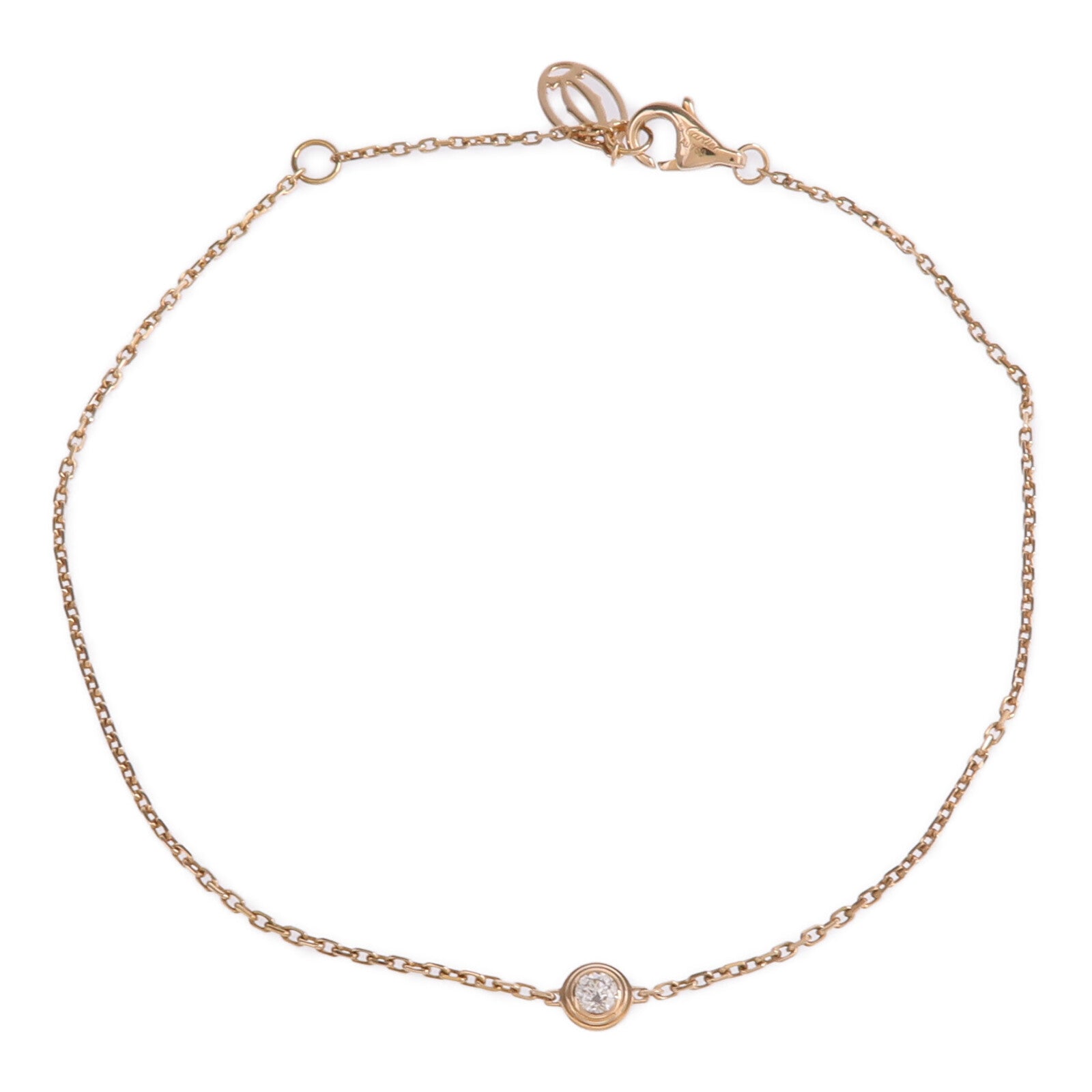 CARTIER 18K玫瑰金d'Amour Bracelet Diamond鑽石手鏈