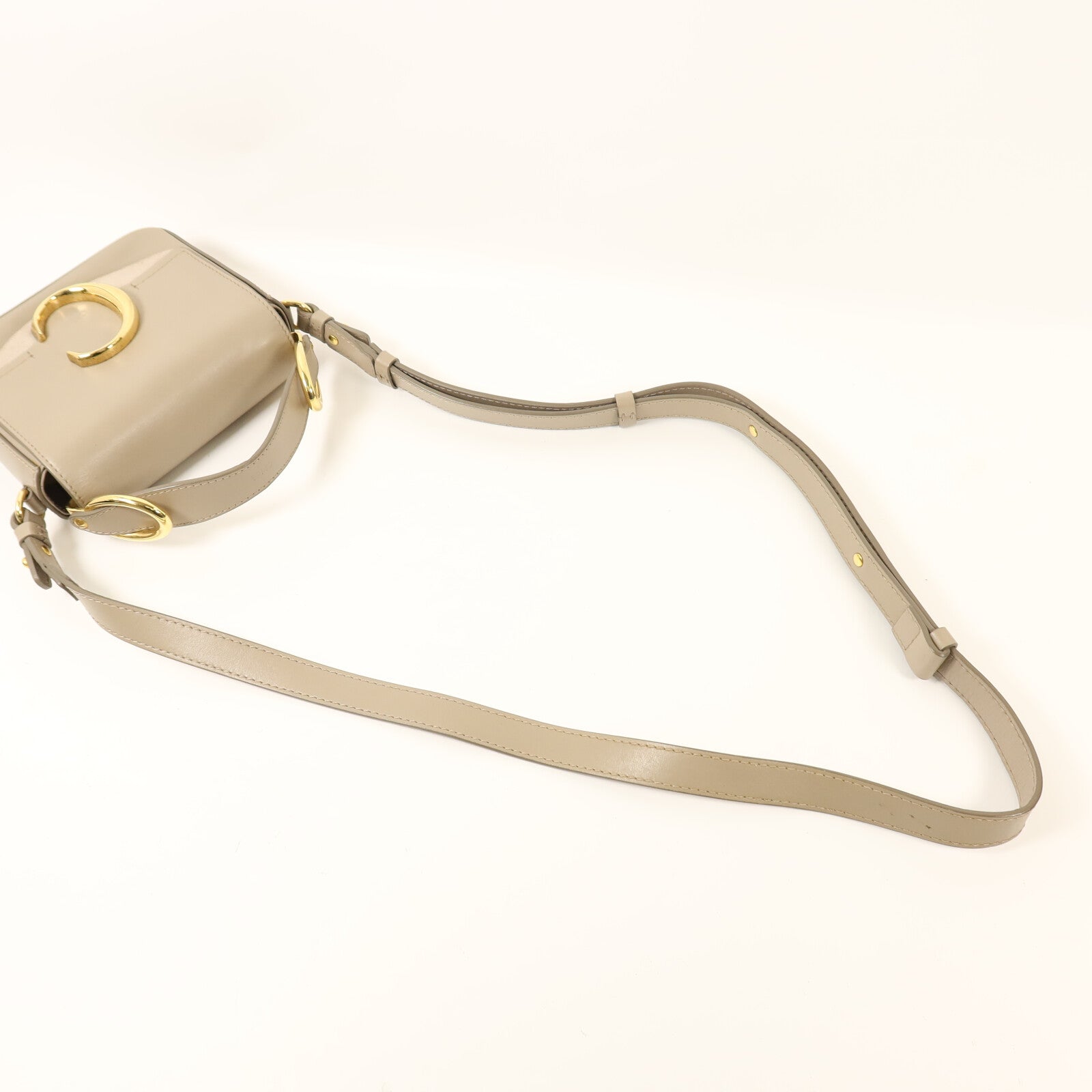Chloe 牛皮皮革C Bag金扣手挽肩背兩用袋