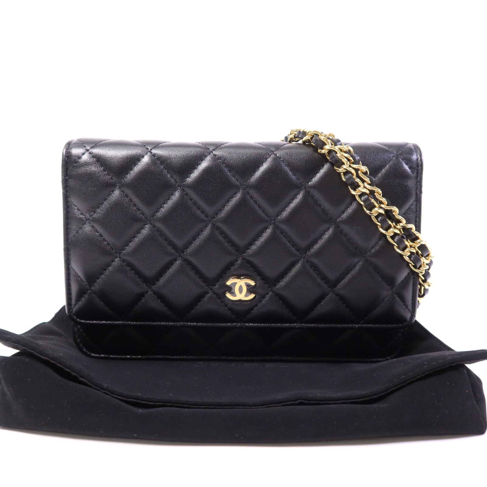 CHANEL 羊皮皮革WOC Wallet On Chain鏈帶肩背袋