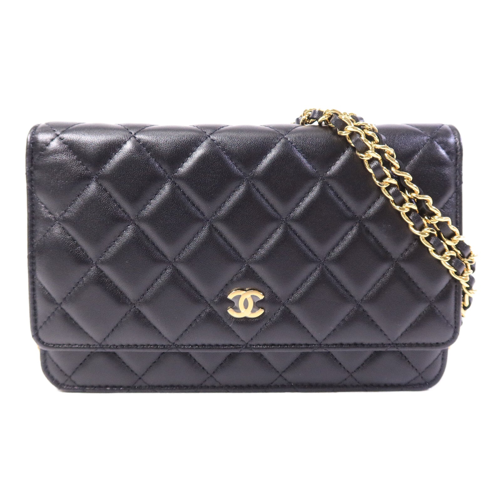 CHANEL 羊皮皮革WOC Wallet On Chain鏈帶肩背袋