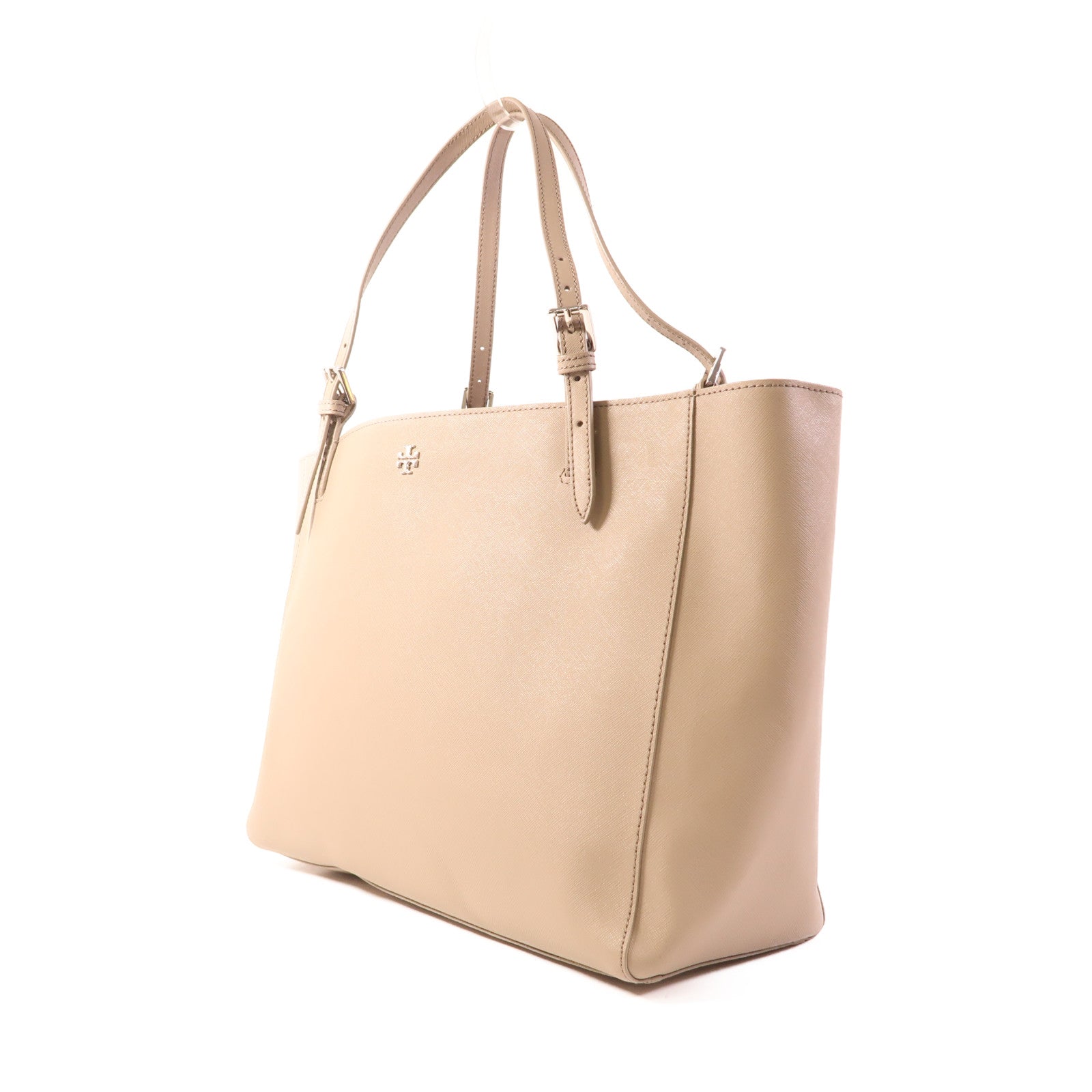 Tory Burch 牛皮皮革Tote Bag銀扣肩背袋