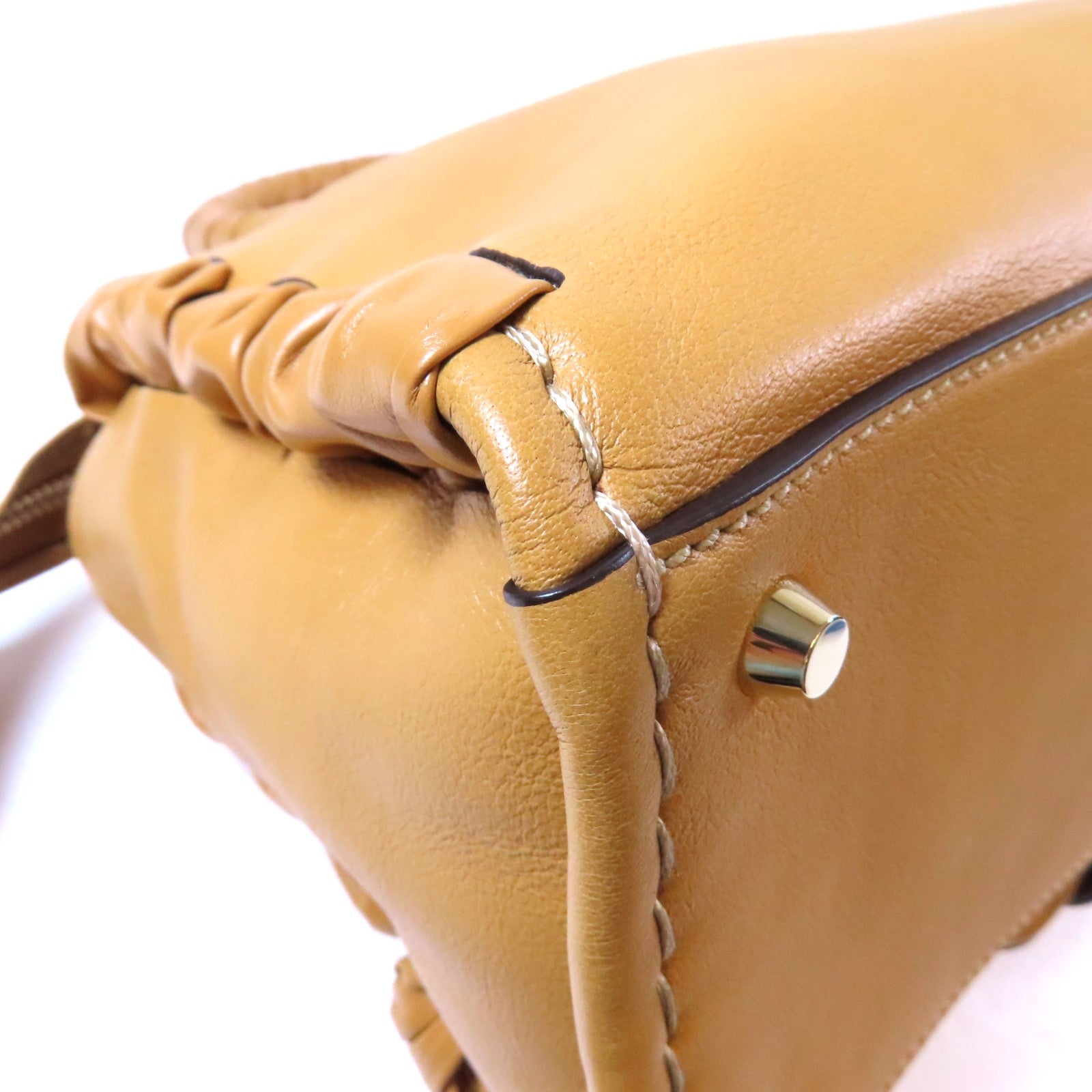 Chloe 【激減優惠】牛皮皮革Shoulder Tote Bag金扣肩背袋啡色