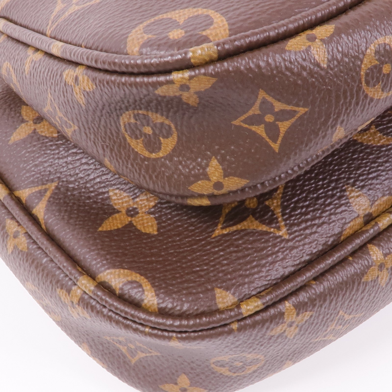 LOUIS VUITTON Monogram Multi Pochette Accessoires金扣手挽肩背兩用袋棕色