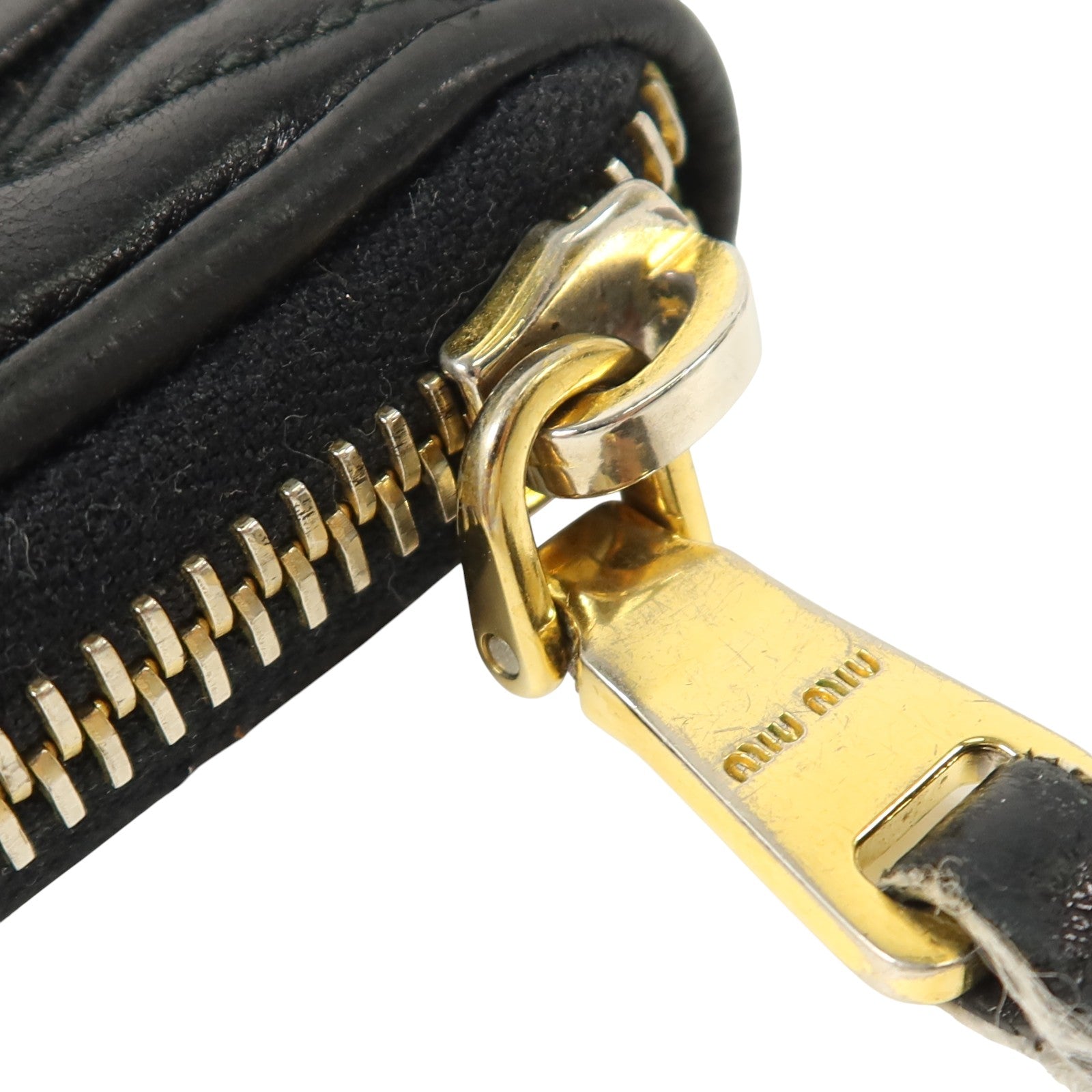 Miu Miu 羊皮皮革Zipper Long Wallet金扣長錢包