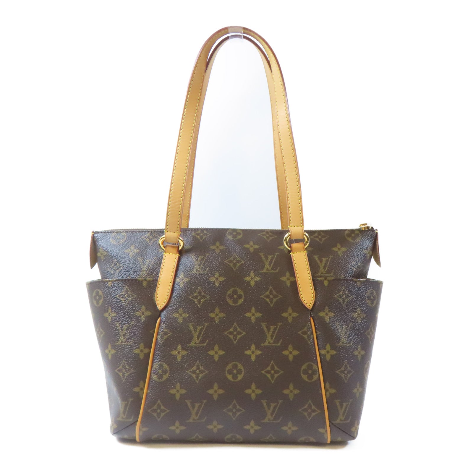 LOUIS VUITTON Monogram Totally PM金扣手挽袋啡色