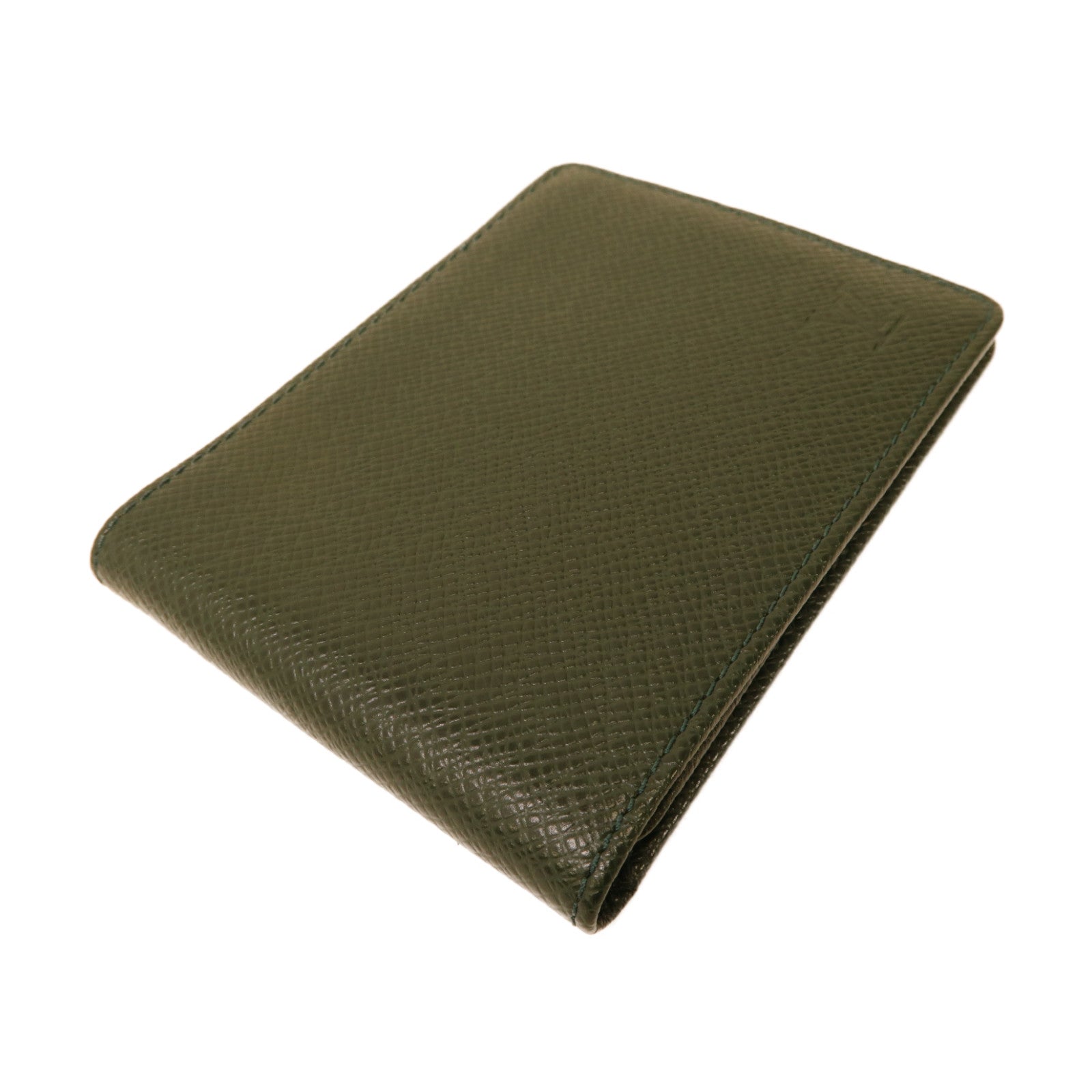LOUIS VUITTON Taiga Porte Billets 3 Voler折疊錢包綠色
