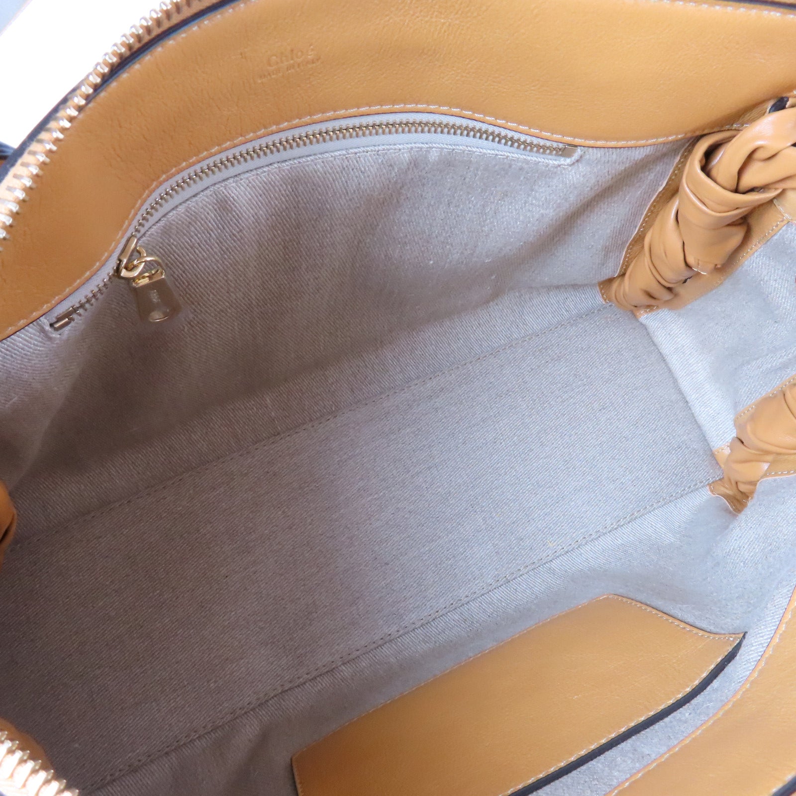 Chloe 【激減優惠】牛皮皮革Shoulder Tote Bag金扣肩背袋啡色