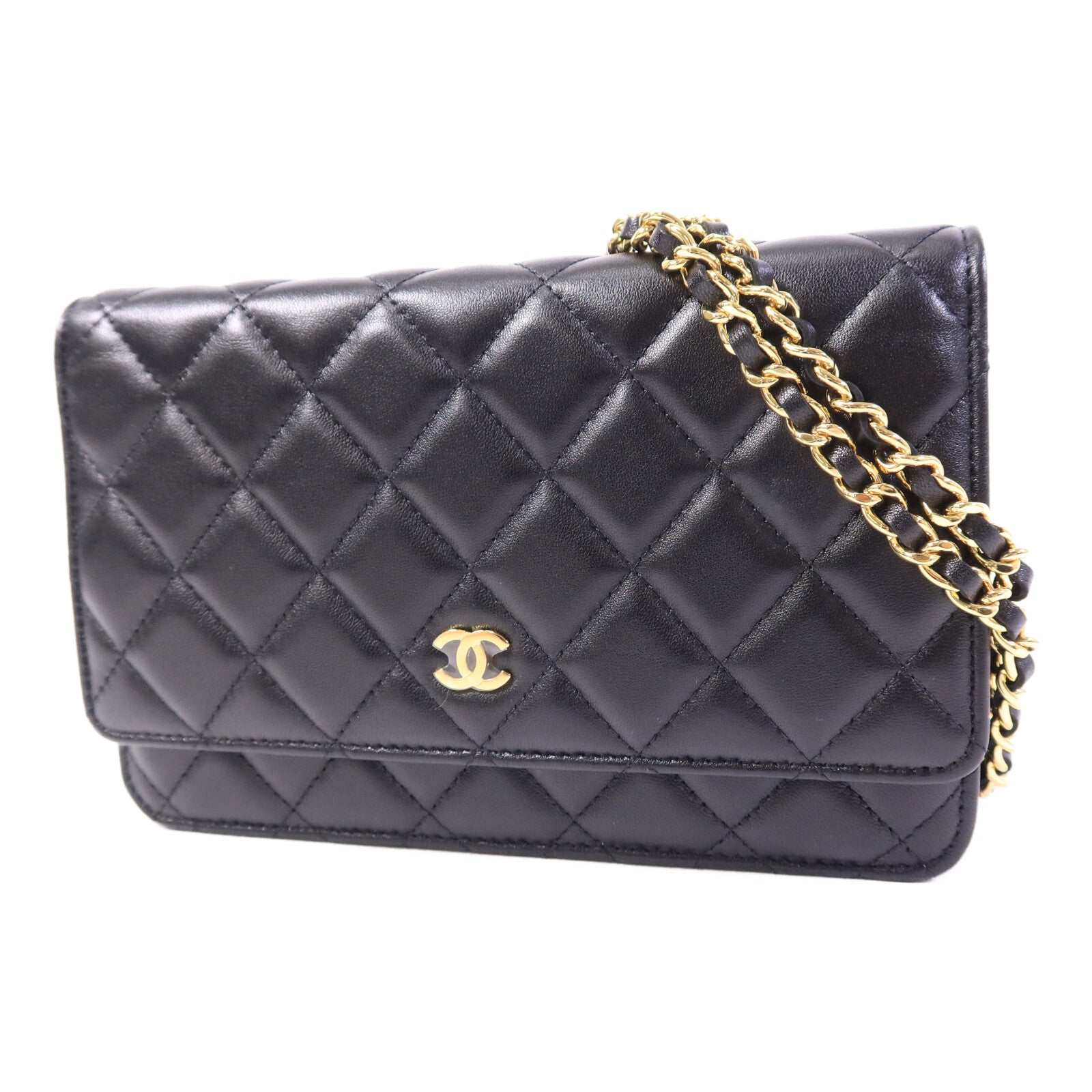 CHANEL 羊皮皮革WOC Wallet On Chain鏈帶肩背袋