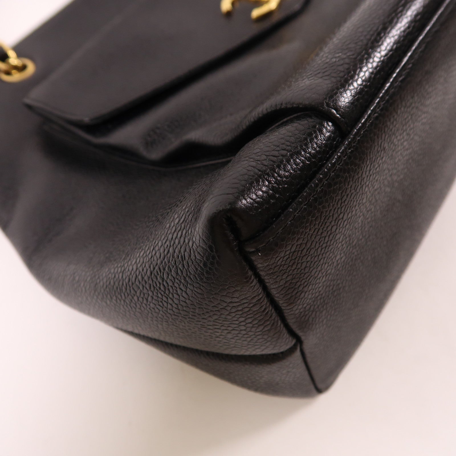 CHANEL 牛皮皮革Chain Shoulder Tote金扣肩背袋/手挽袋