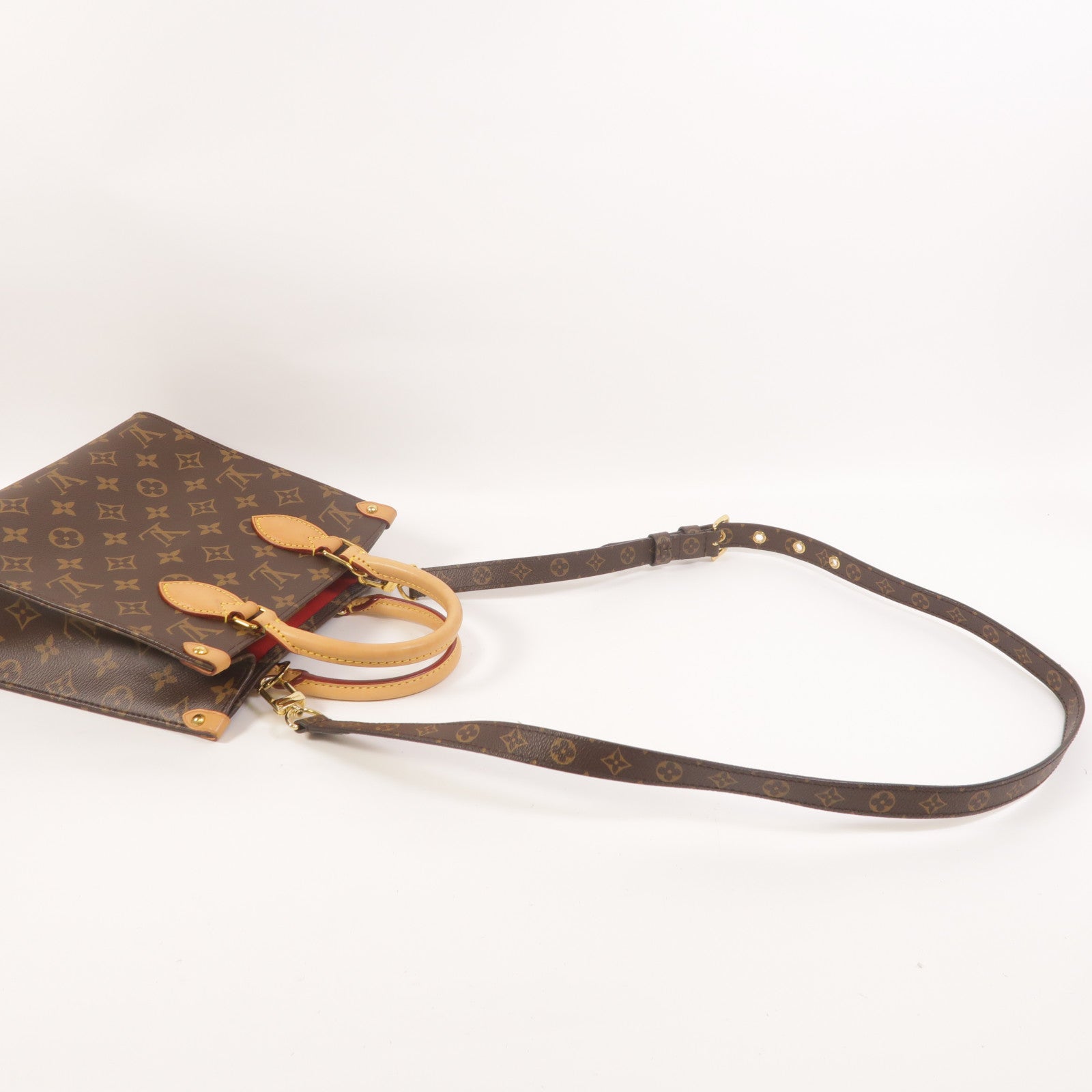 LOUIS VUITTON Monogram Sac Plat BB手挽肩背兩用袋