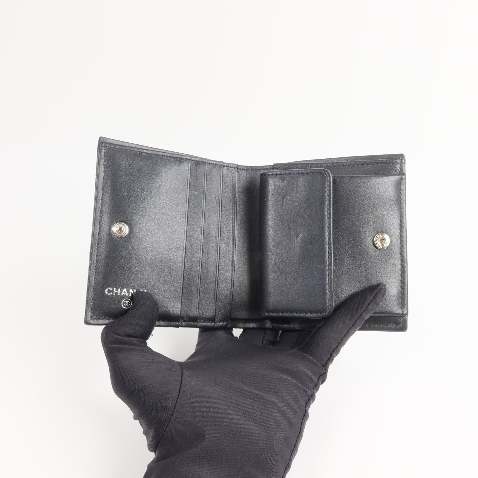 CHANEL 牛皮皮革Fold Wallet錢包