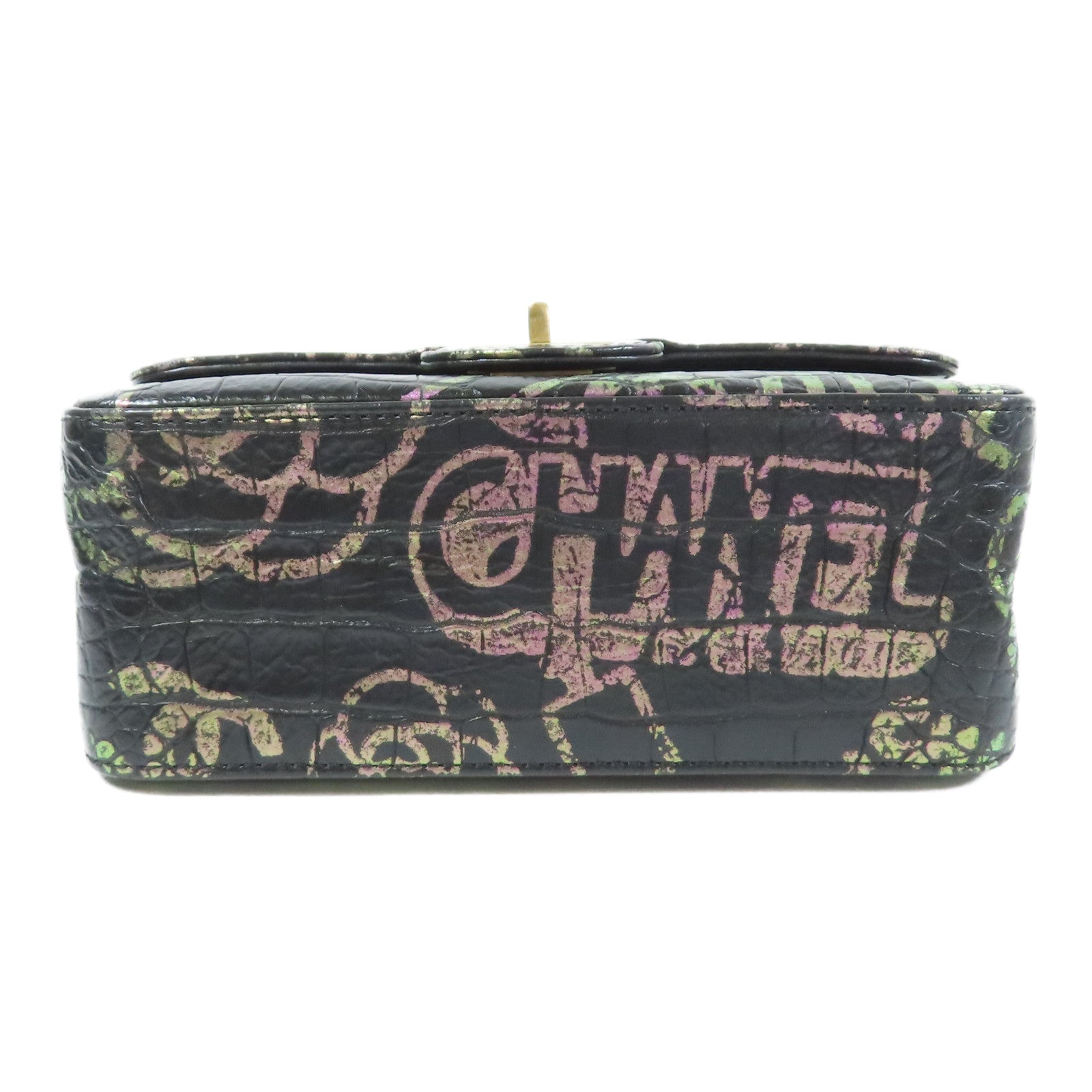 CHANEL 牛皮皮革2.55 Mini金扣鏈帶肩背袋