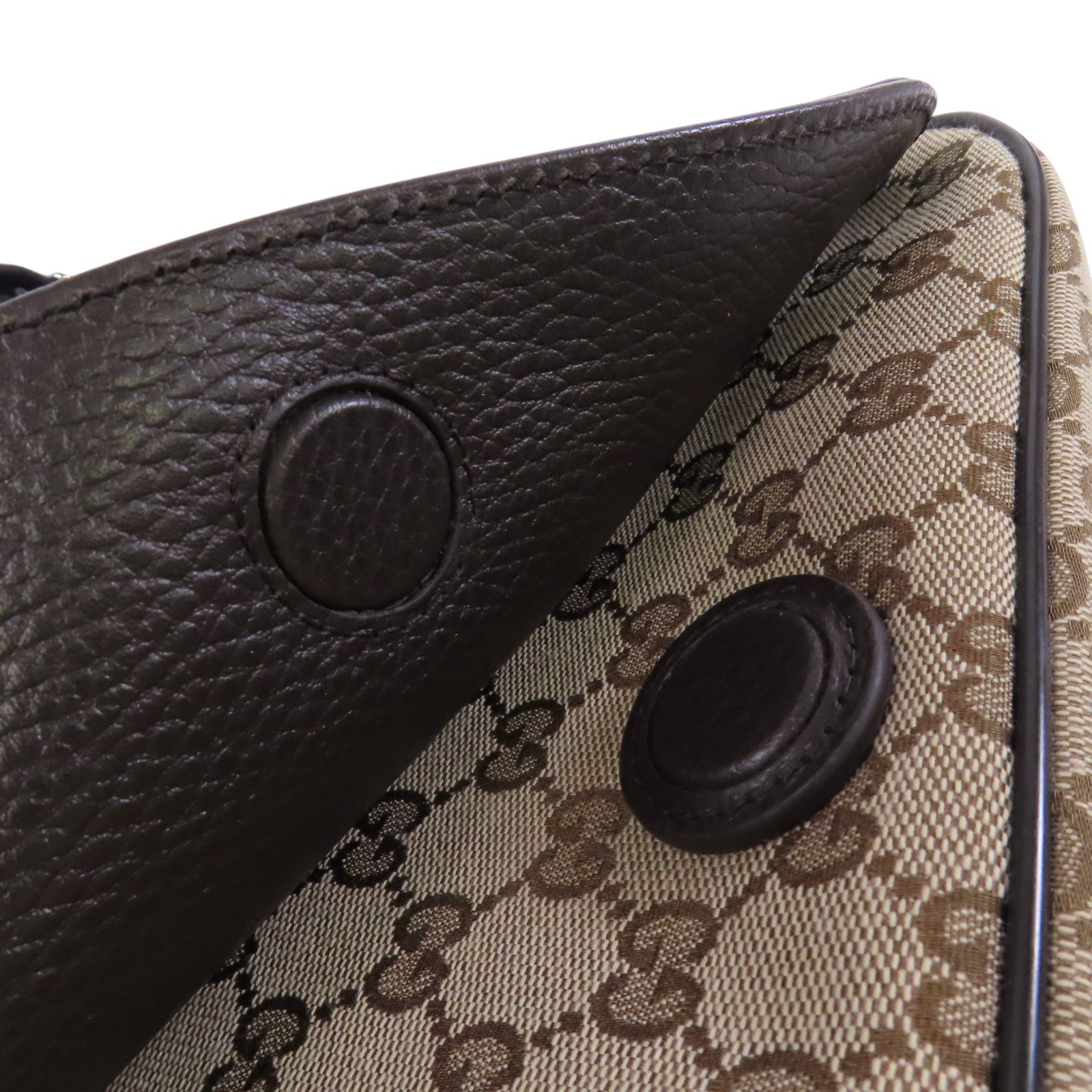 GUCCI GG帆布Shoulder Bag銀扣肩背袋