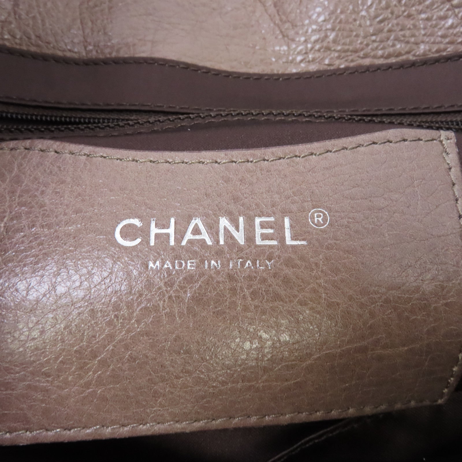 CHANEL 【激減優惠】菱格牛皮皮革Shoulder Bag銀扣肩背袋啡色