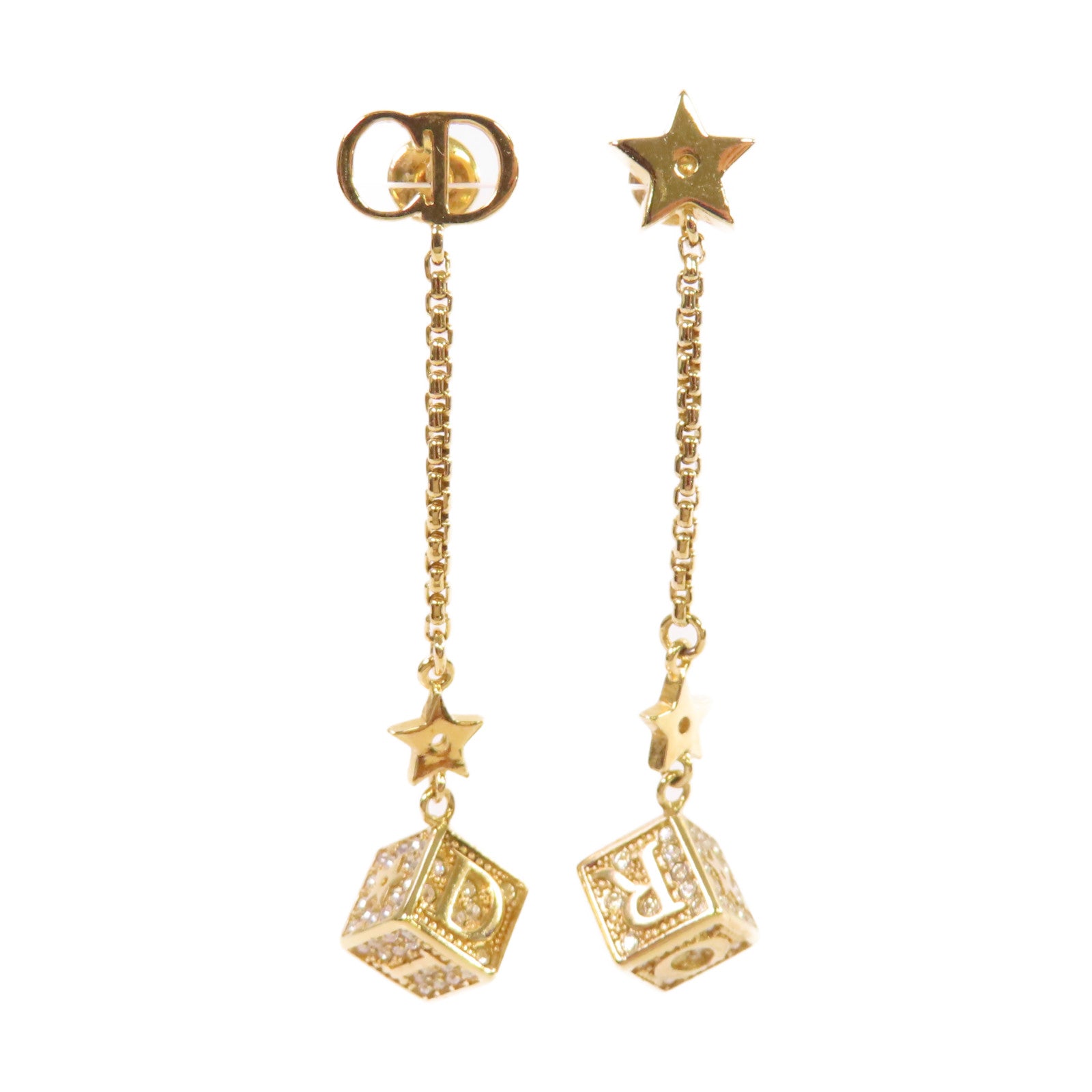 Dior 金屬CD Earrings耳環金色