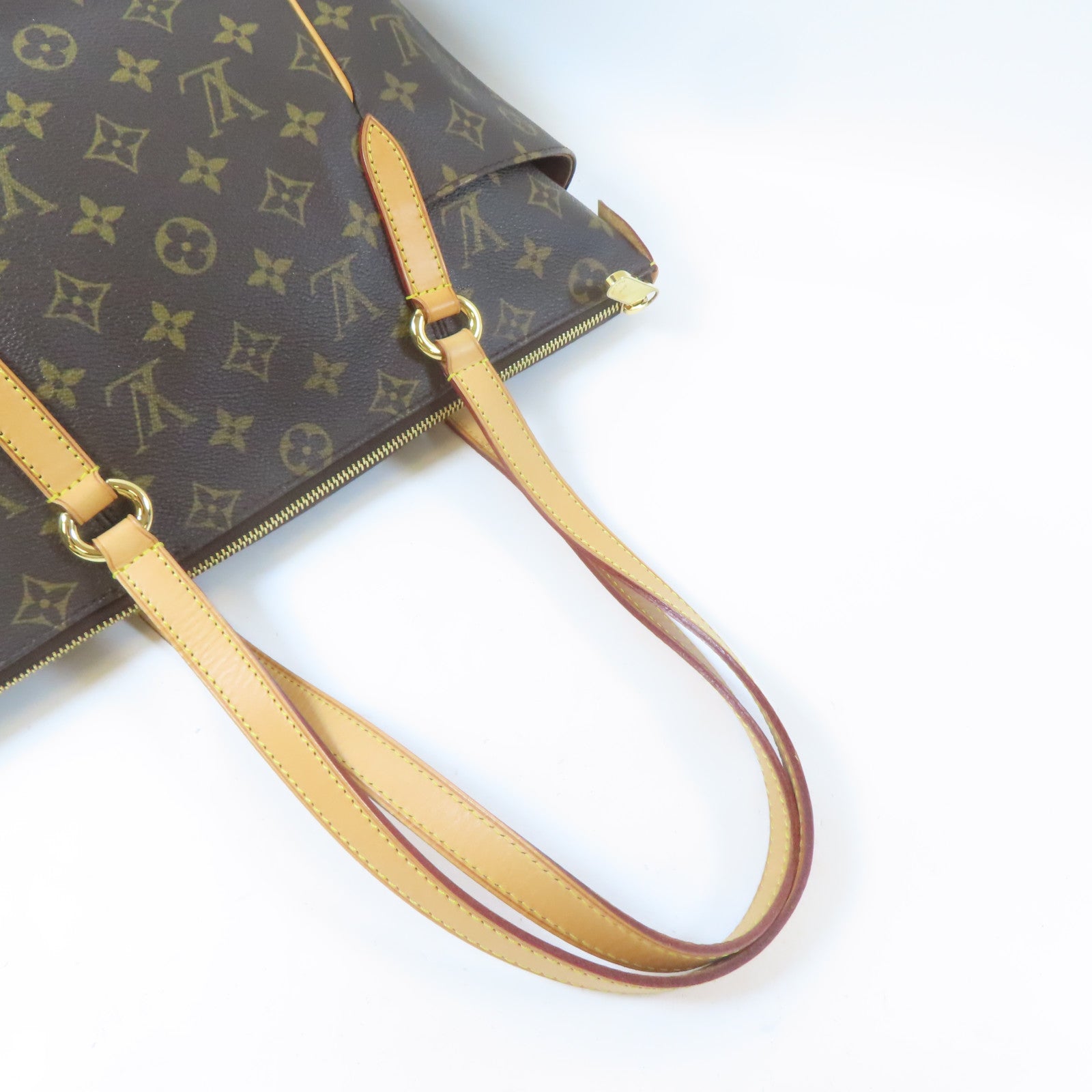 LOUIS VUITTON Monogram Totally PM金扣手挽袋啡色