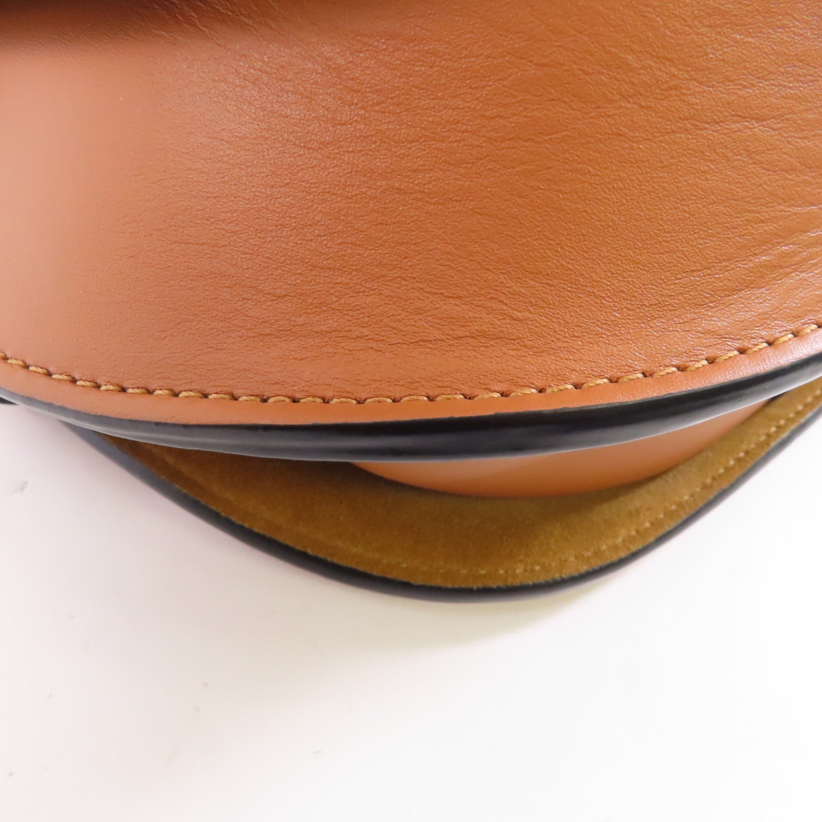 LOEWE 牛皮皮革Small Gate Dual Bag金扣肩背袋啡色