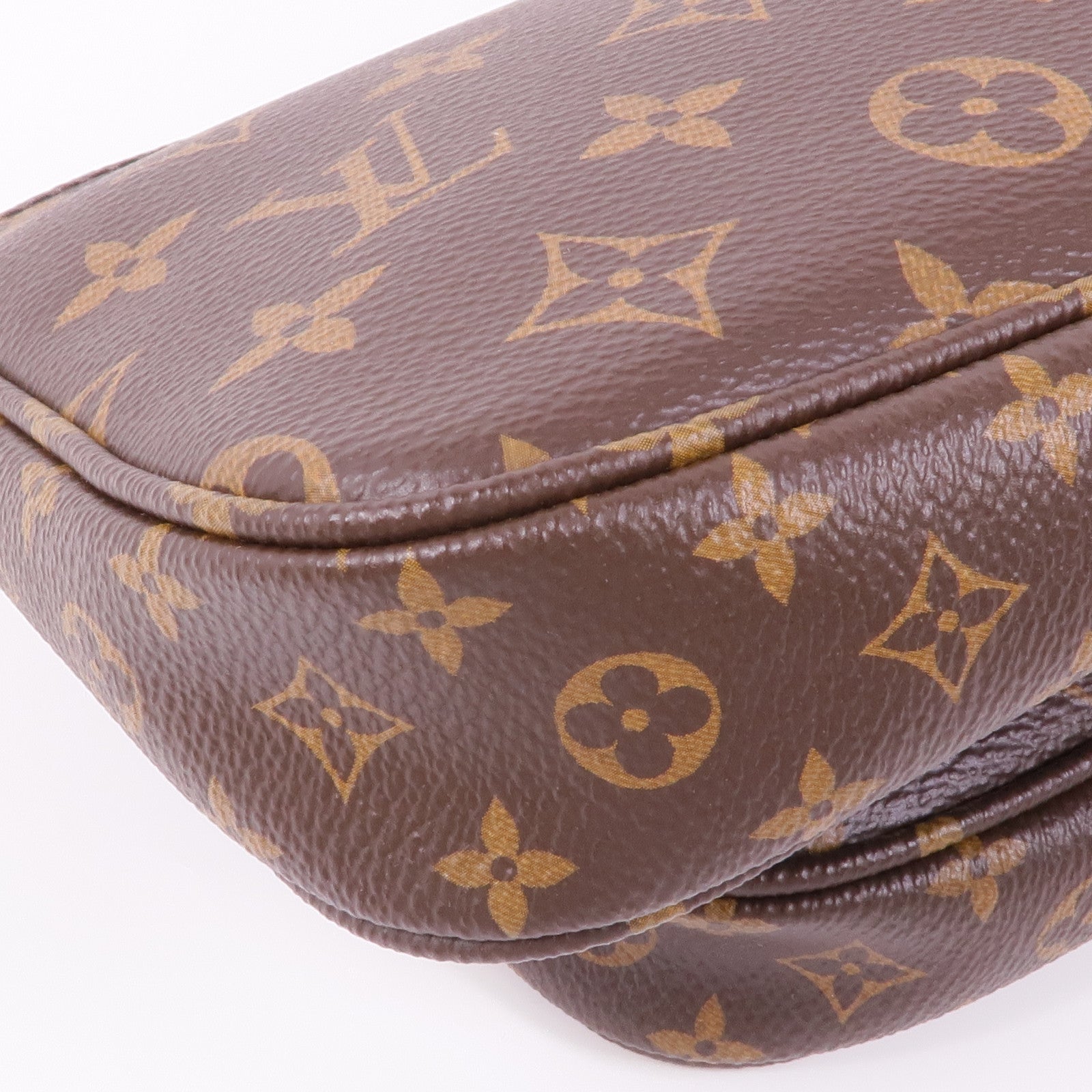 LOUIS VUITTON Monogram Multi Pochette Accessoires金扣手挽肩背兩用袋棕色