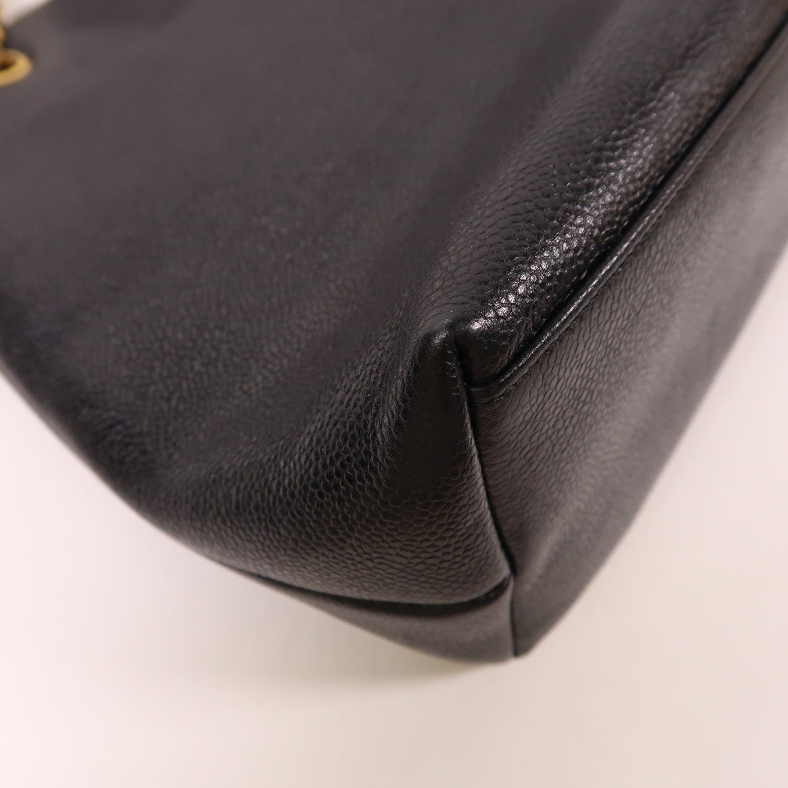 CHANEL 牛皮皮革Chain Shoulder Tote金扣肩背袋/手挽袋