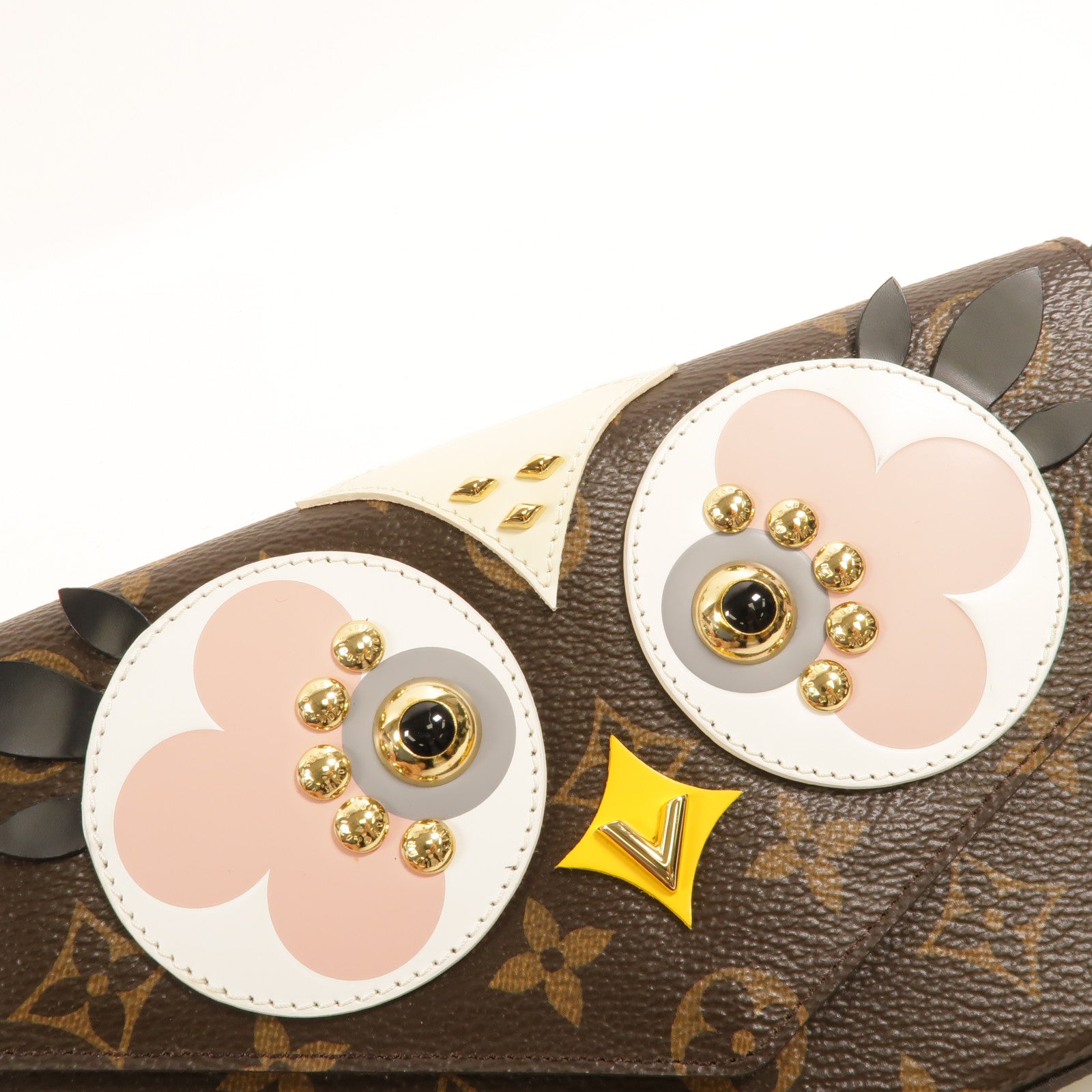 LOUIS VUITTON Monogram Lovely Birds Felicie Pochette金扣肩背袋