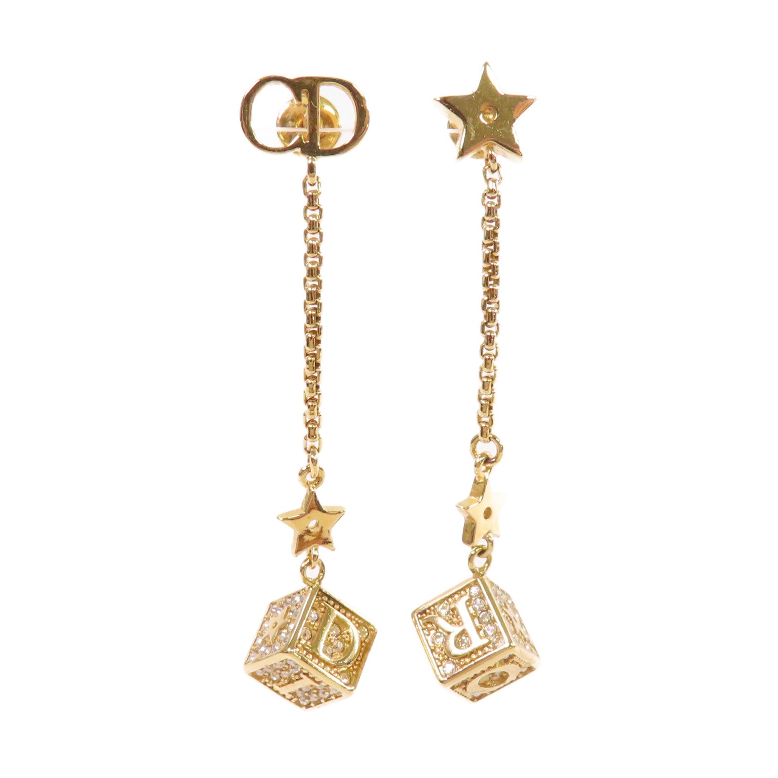 Dior 金屬CD Earrings耳環金色