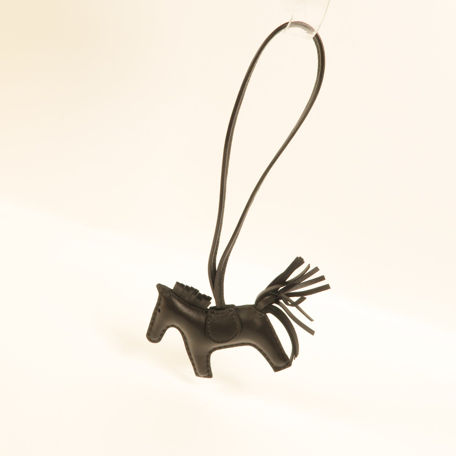 HERMES Milo皮革Rodeo PM掛飾Noir
