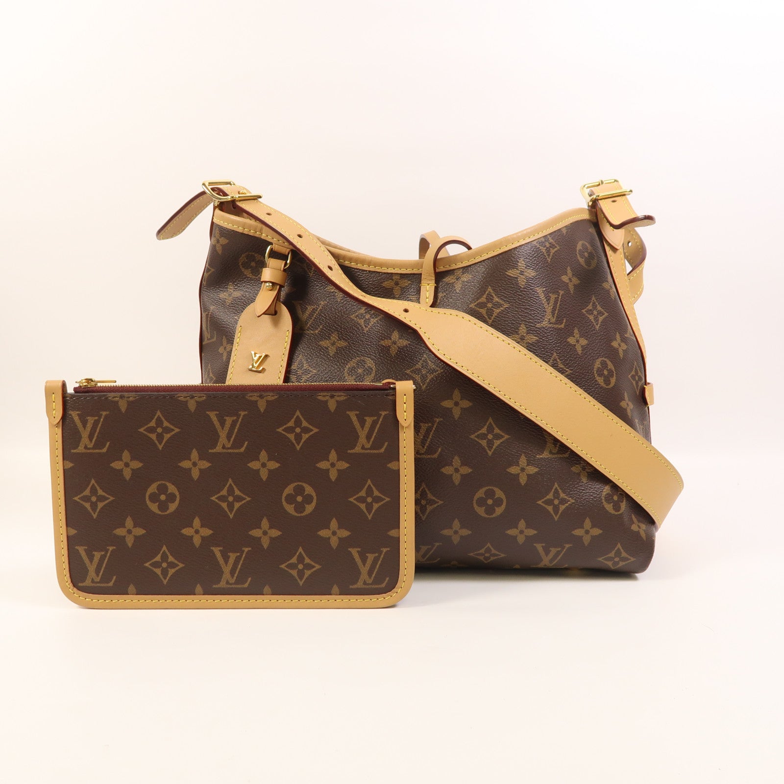 LOUIS VUITTON Monogram CarryAll PM金扣肩背袋