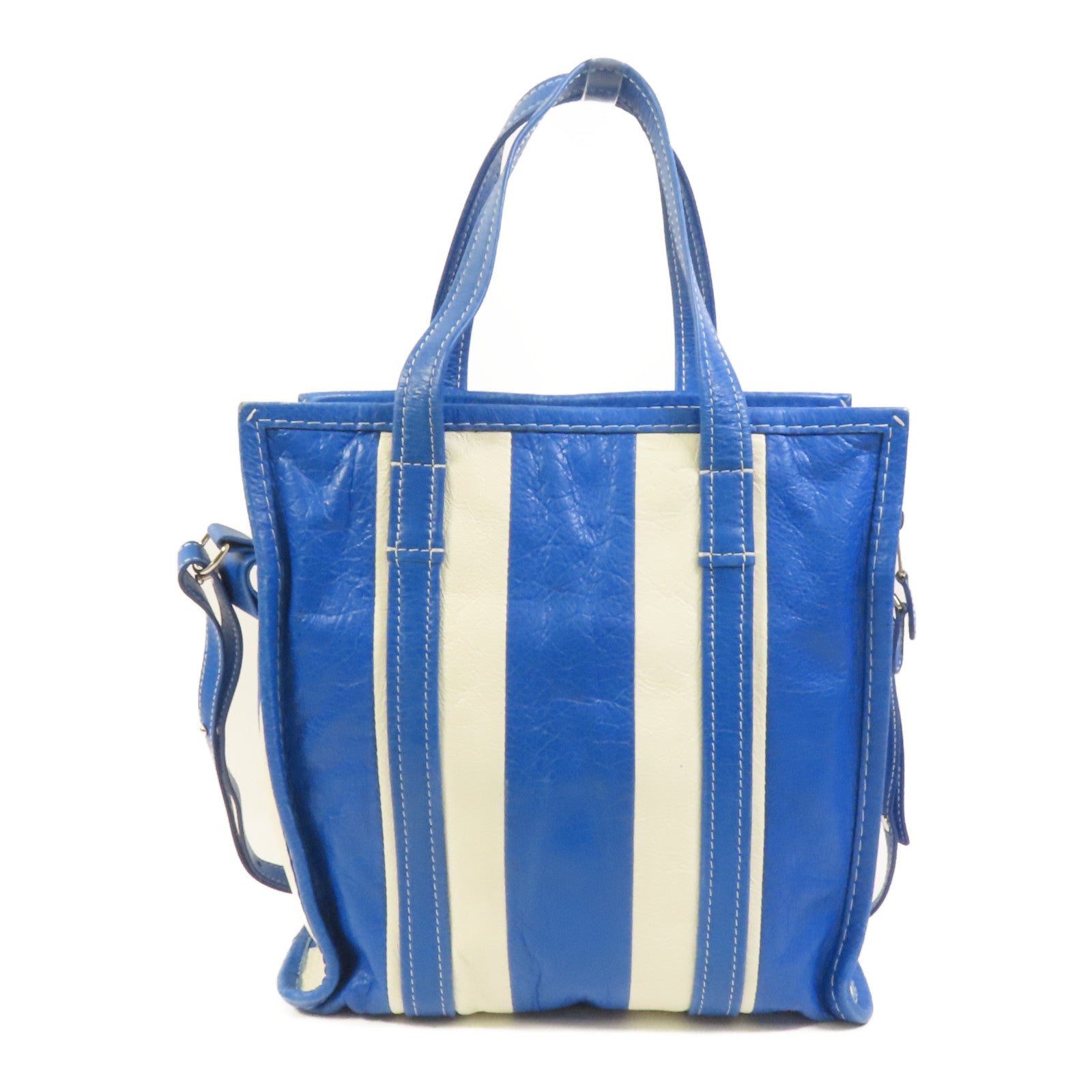 BALENCIAGA 【激減優惠】牛皮皮革Bazaar Shopper銀扣手挽肩背兩用袋