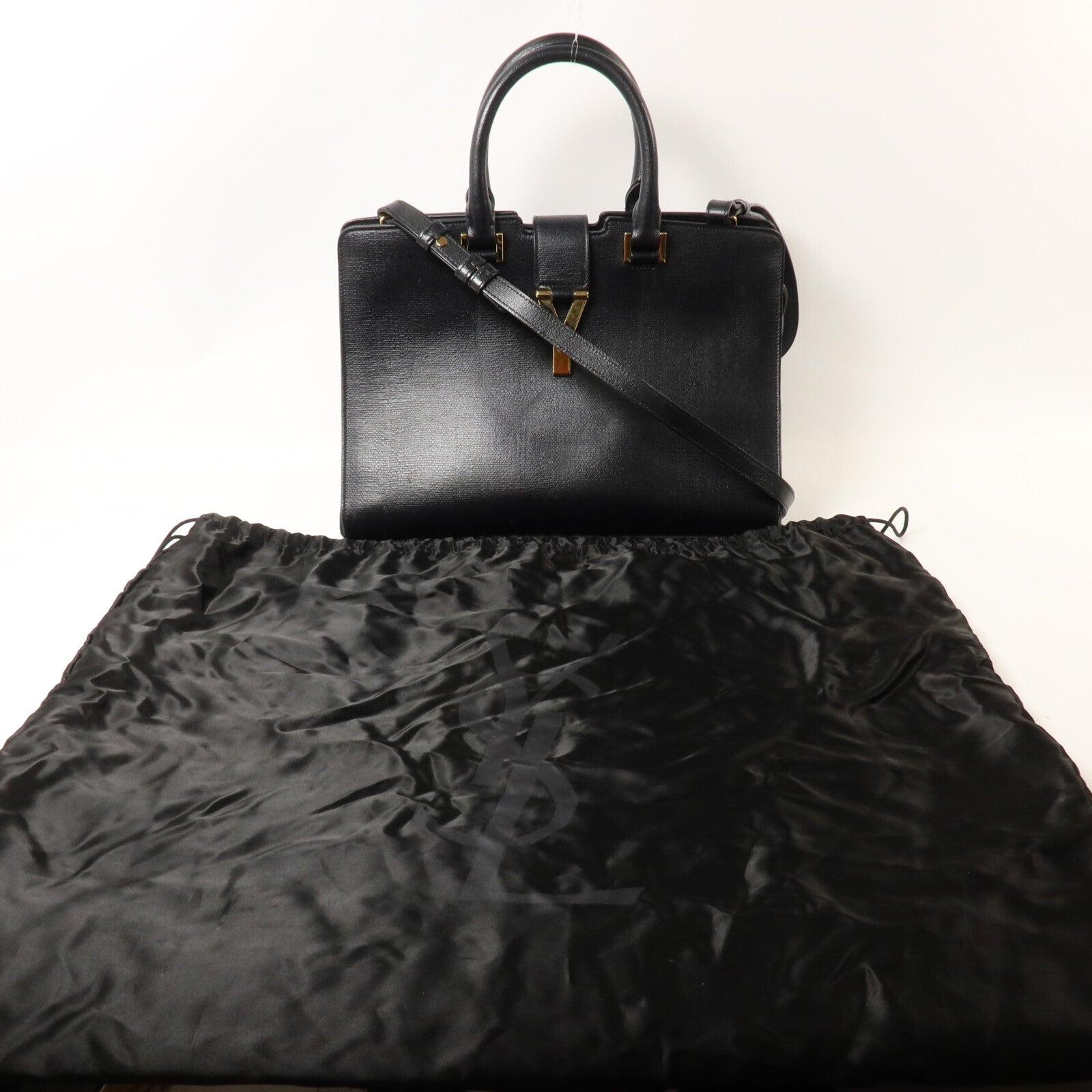 YVES SAINT LAURENT 牛皮皮革Cabas Chyc手挽肩背兩用袋