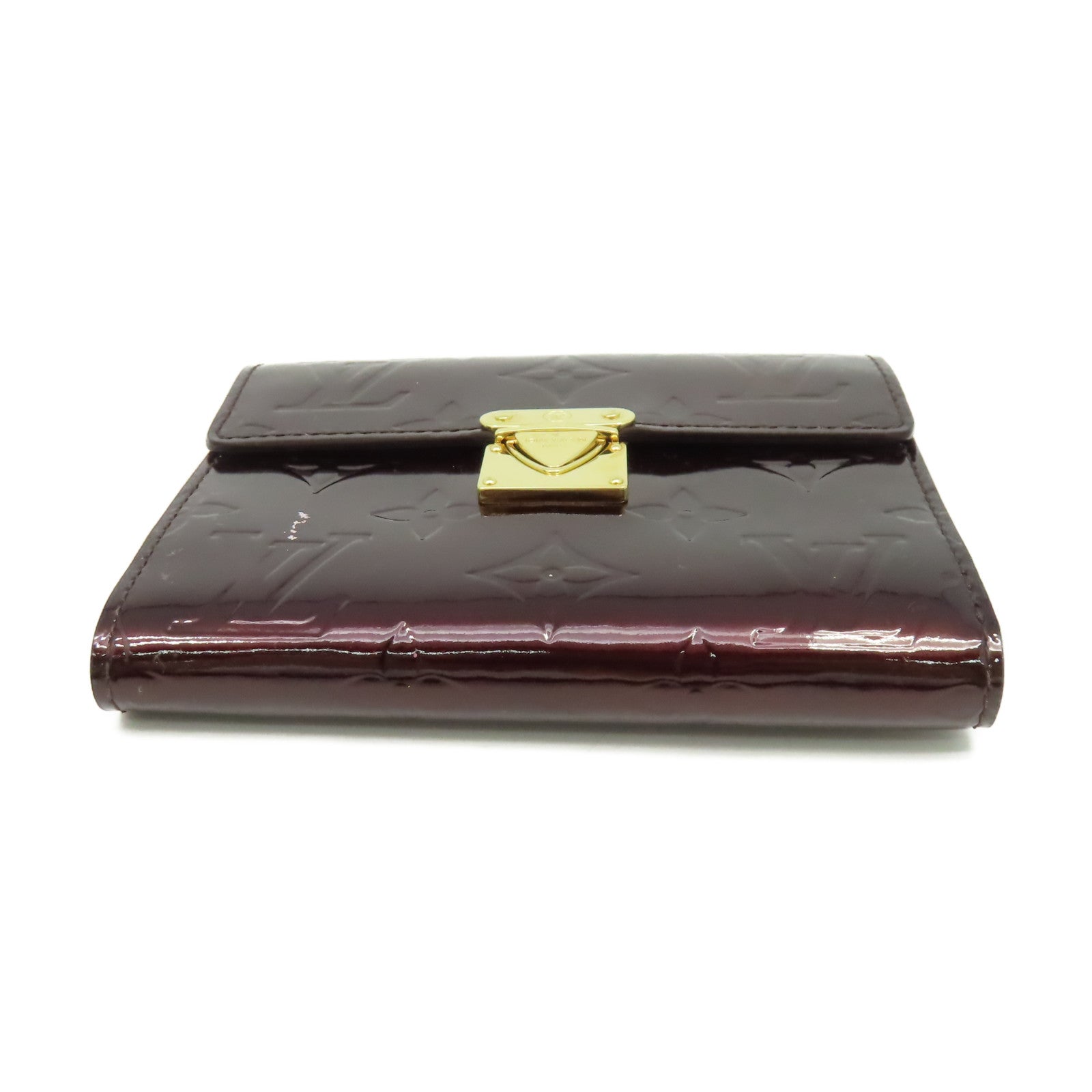 LOUIS VUITTON 【激減優惠】Monogram Vernis Koala Fold Wallet金扣錢包紅色