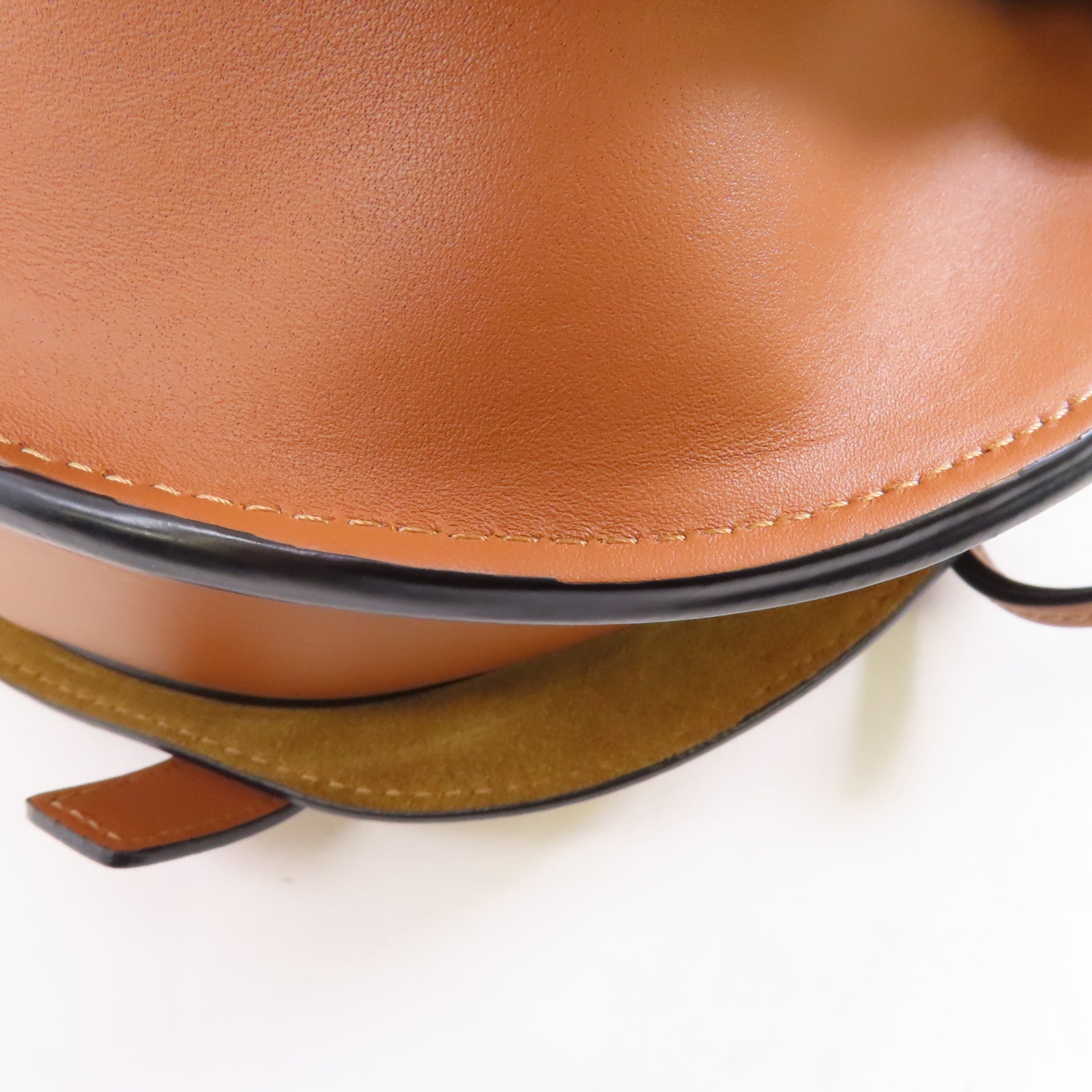 LOEWE 牛皮皮革Small Gate Dual Bag金扣肩背袋啡色