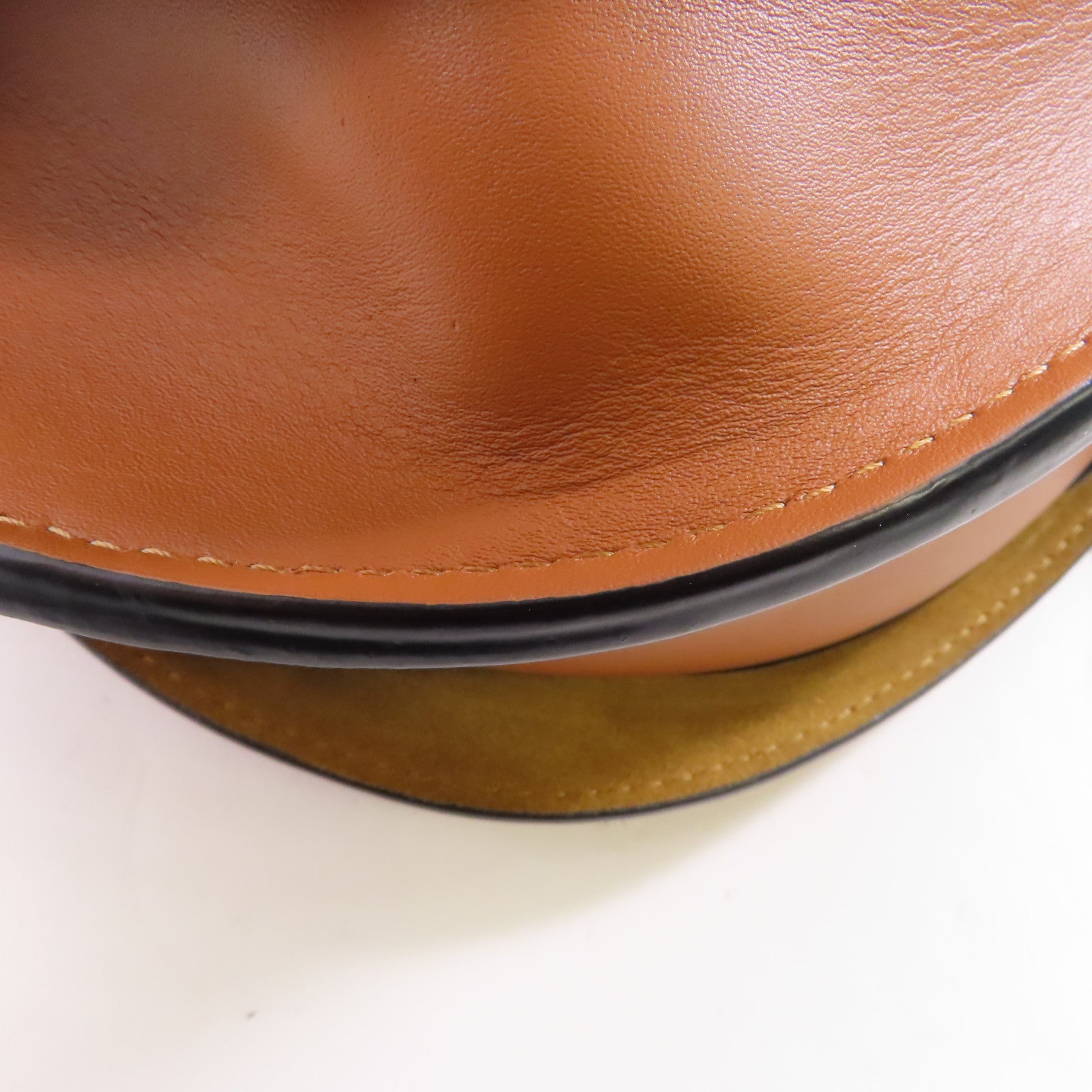 LOEWE 牛皮皮革Small Gate Dual Bag金扣肩背袋啡色