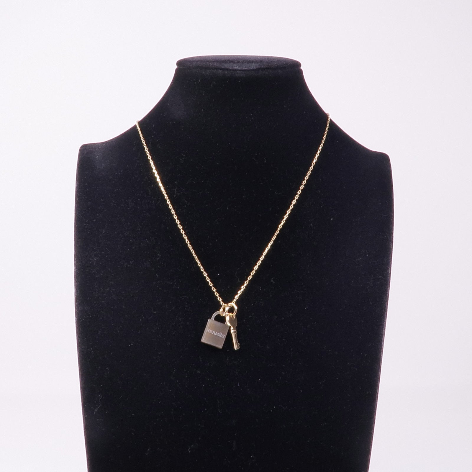 HERMES 金屬/水牛角Amulette Padlock項鍊