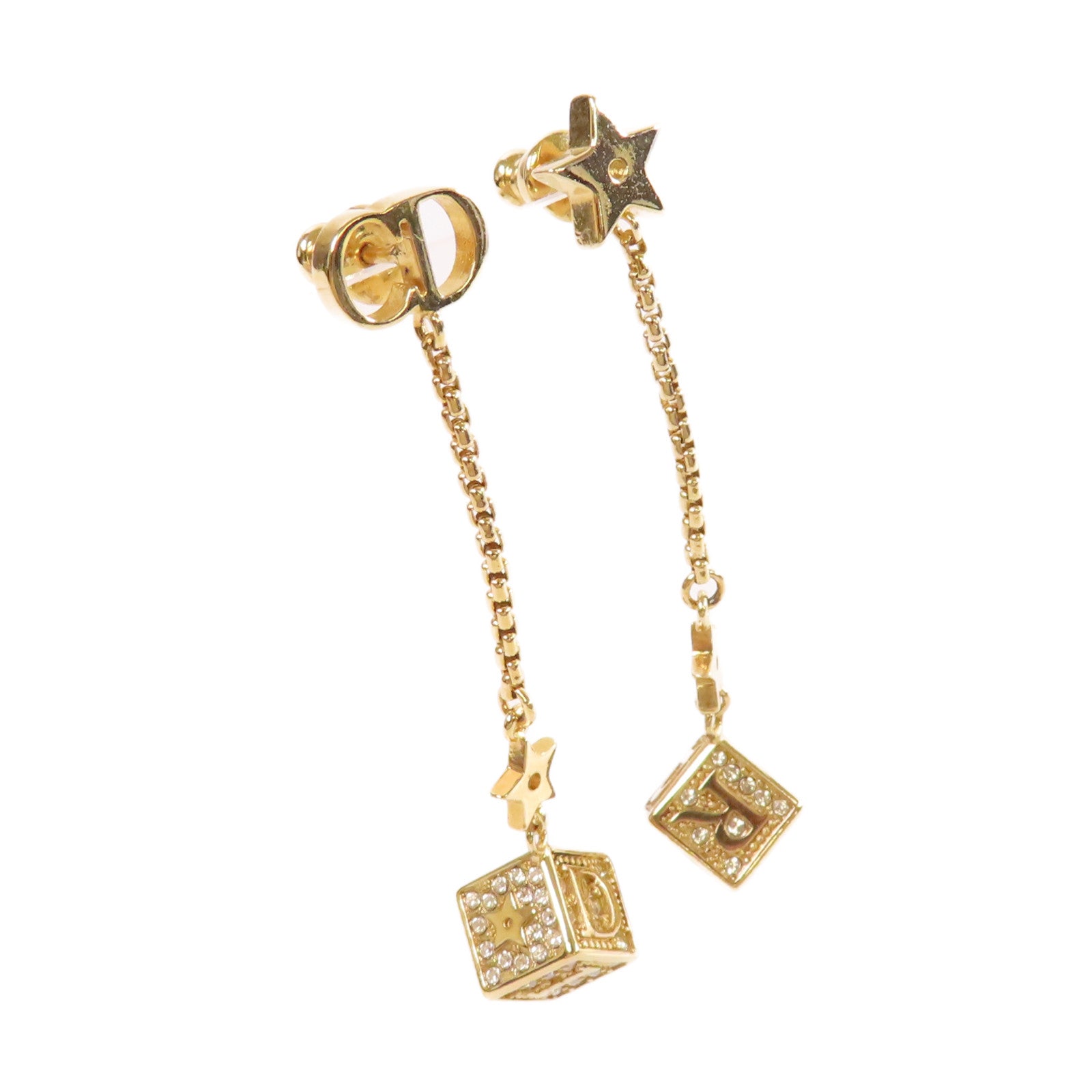 Dior 金屬CD Earrings耳環金色