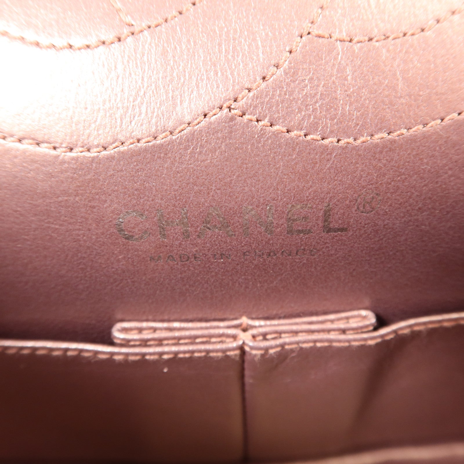 CHANEL 牛皮皮革2.55 Chain Shoulder銀扣鏈帶肩背袋
