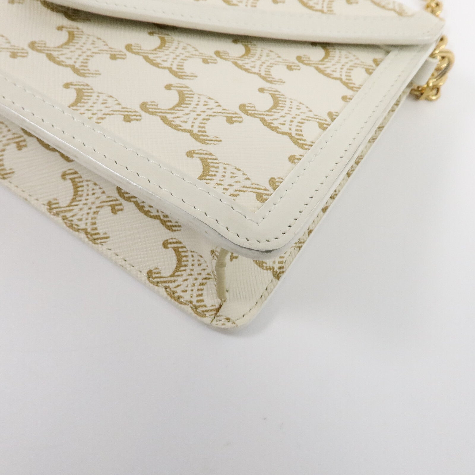 CELINE 塗層帆布Mailon Wallet On Chain鏈帶肩背袋