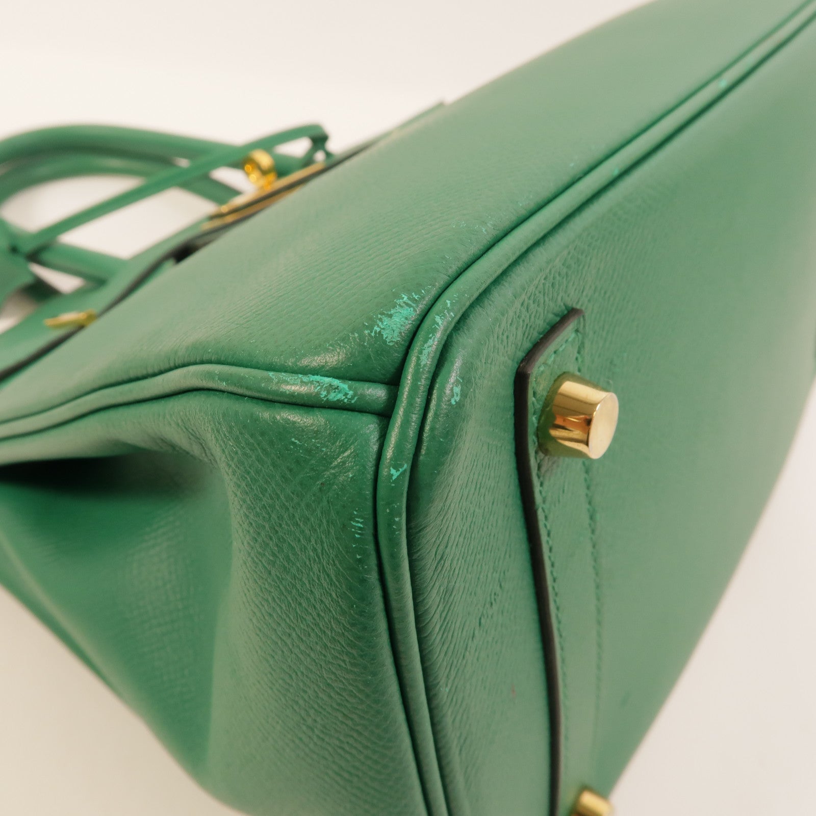 HERMES Epsom皮革Birkin 30手挽袋Malachite