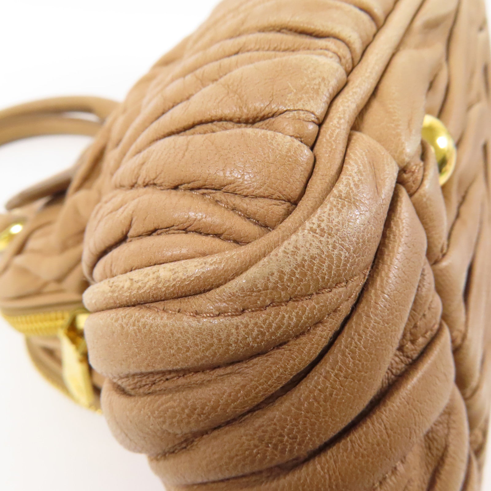 Miu Miu 【激減優惠】羊皮皮革Handbag金扣手挽袋