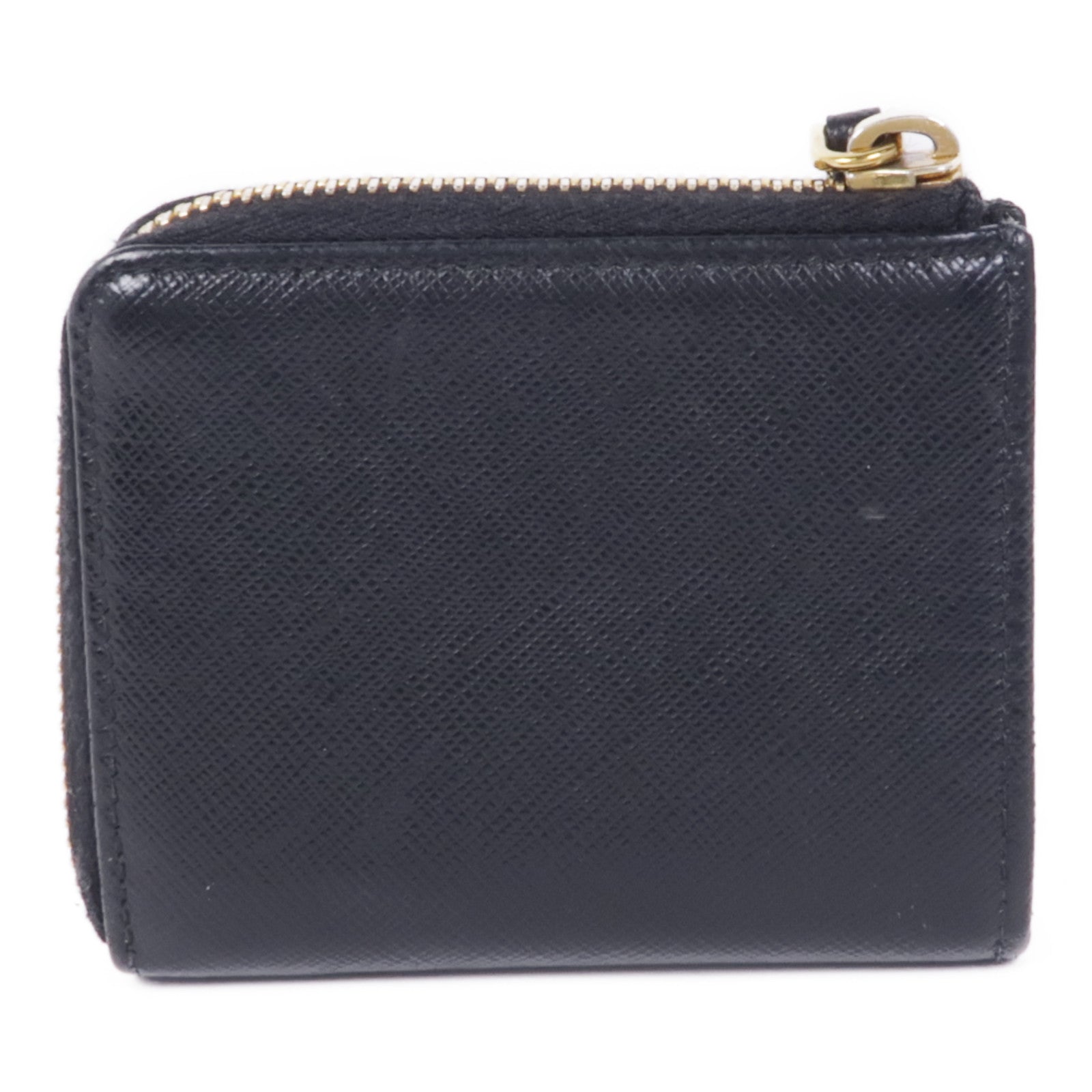 PRADA GHW Coin Case 1ML025 Calfskin Leather Black