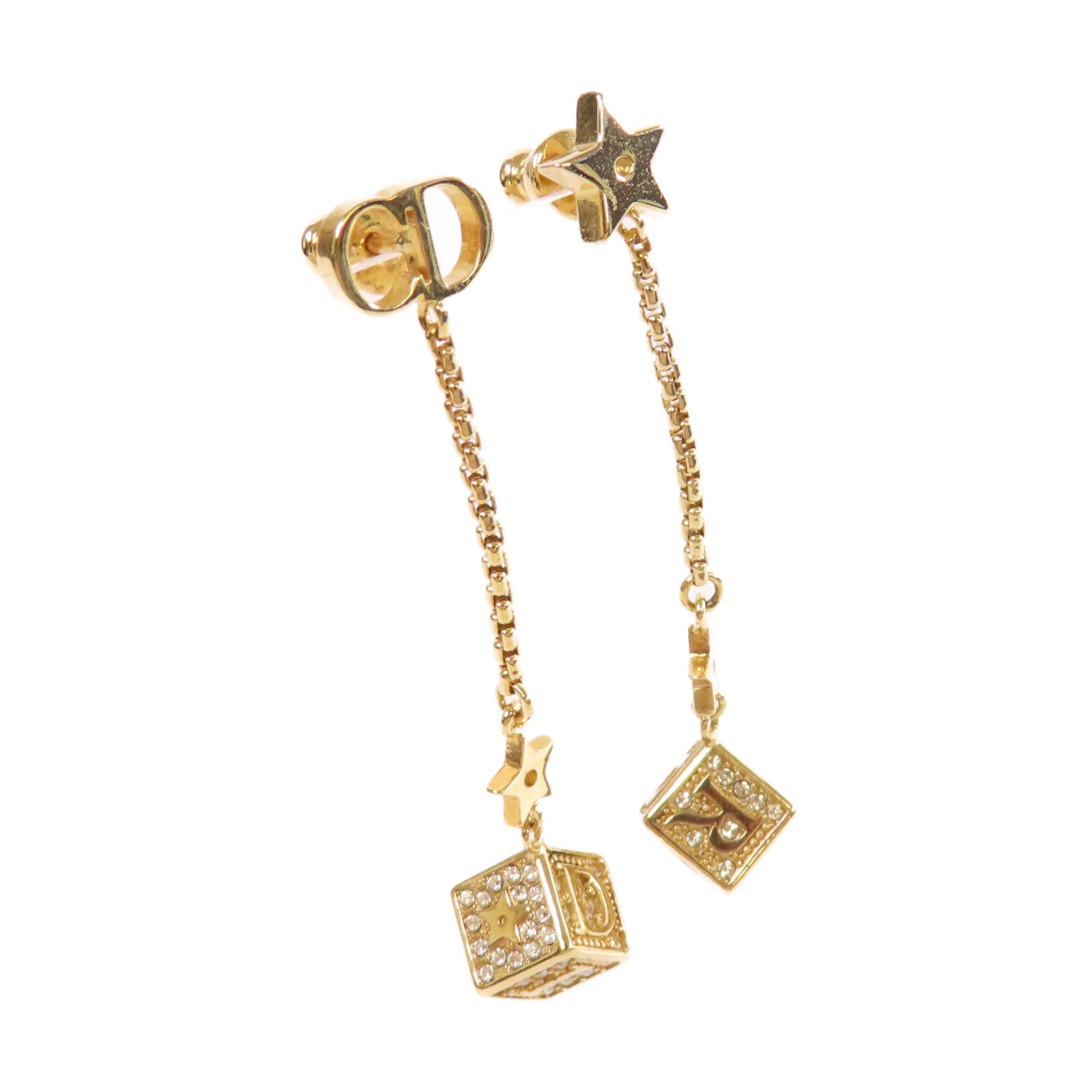 Dior 金屬CD Earrings耳環金色