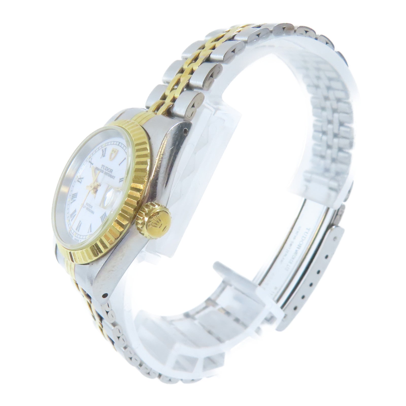 TUDOR Princess Oysterdate18K黃金/不鏽鋼手錶自動機芯白色#17cm