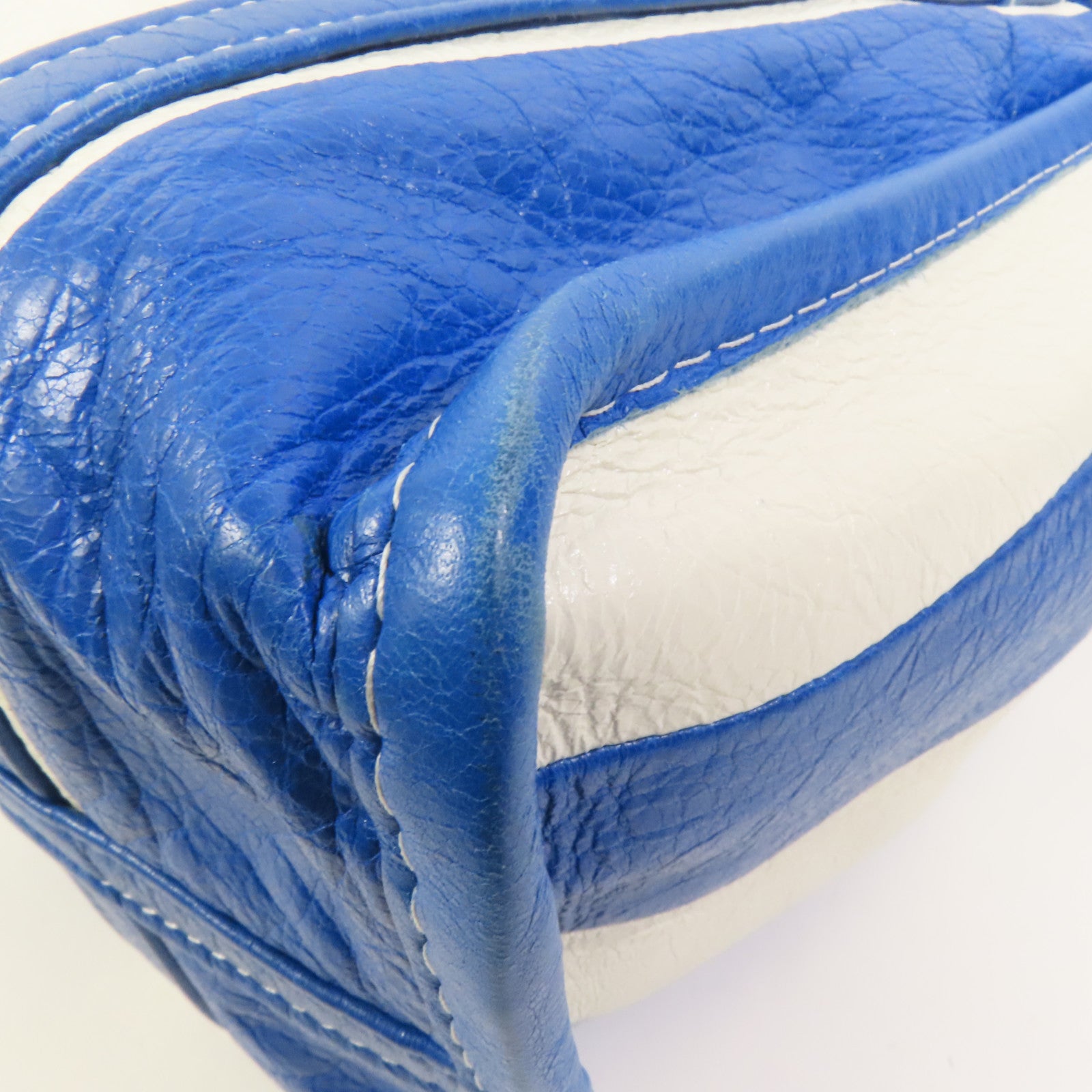 BALENCIAGA 【激減優惠】牛皮皮革Bazaar Shopper銀扣手挽肩背兩用袋