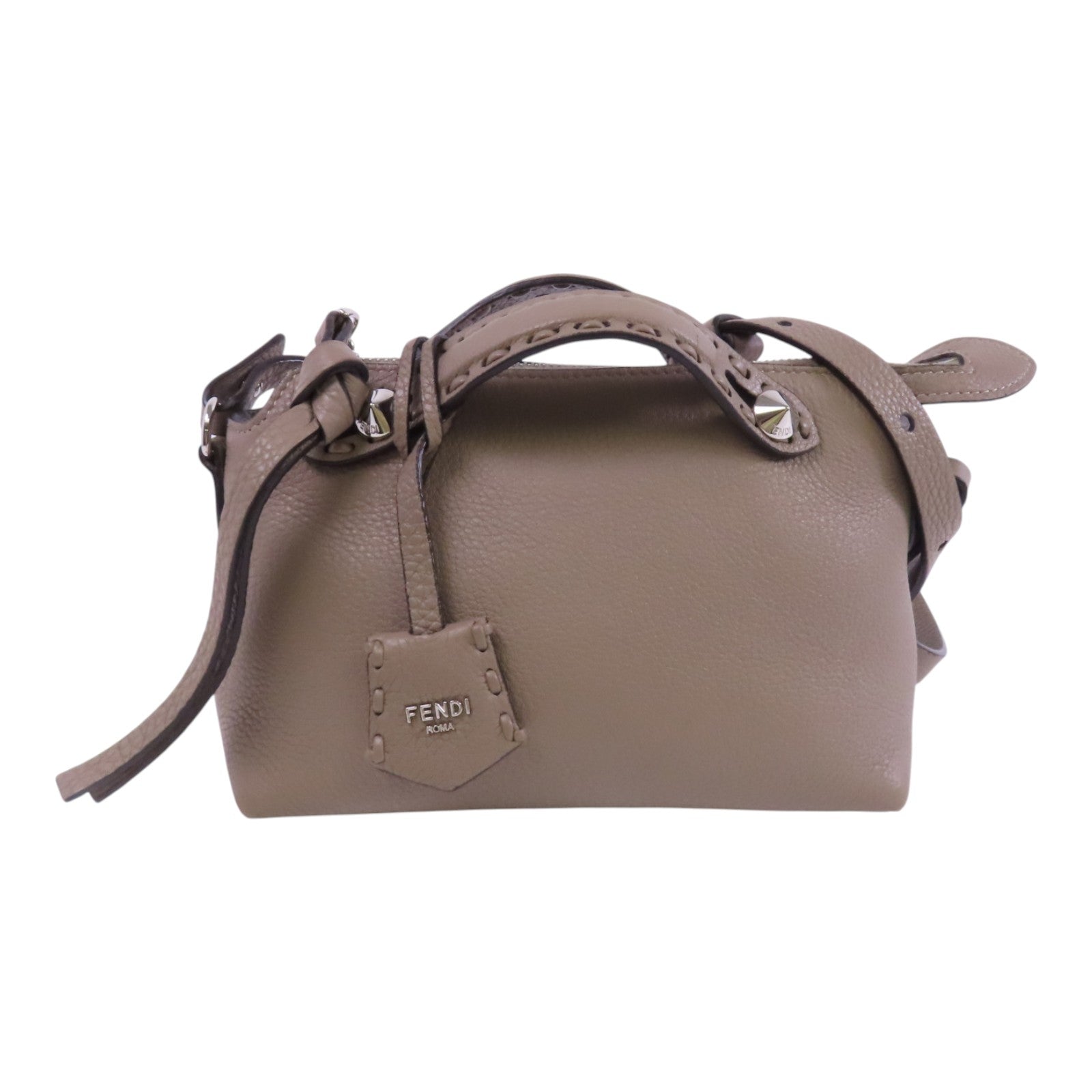 FENDI 【激減優惠】牛皮皮革By The Way Mini銀扣手挽肩背兩用袋