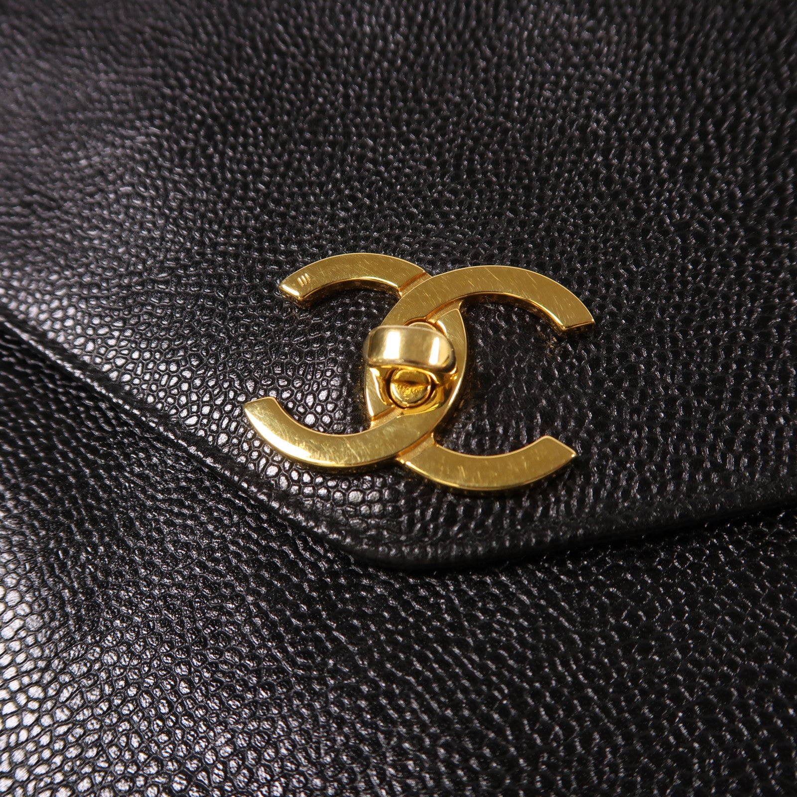 CHANEL 牛皮皮革Chain Shoulder Tote金扣肩背袋/手挽袋