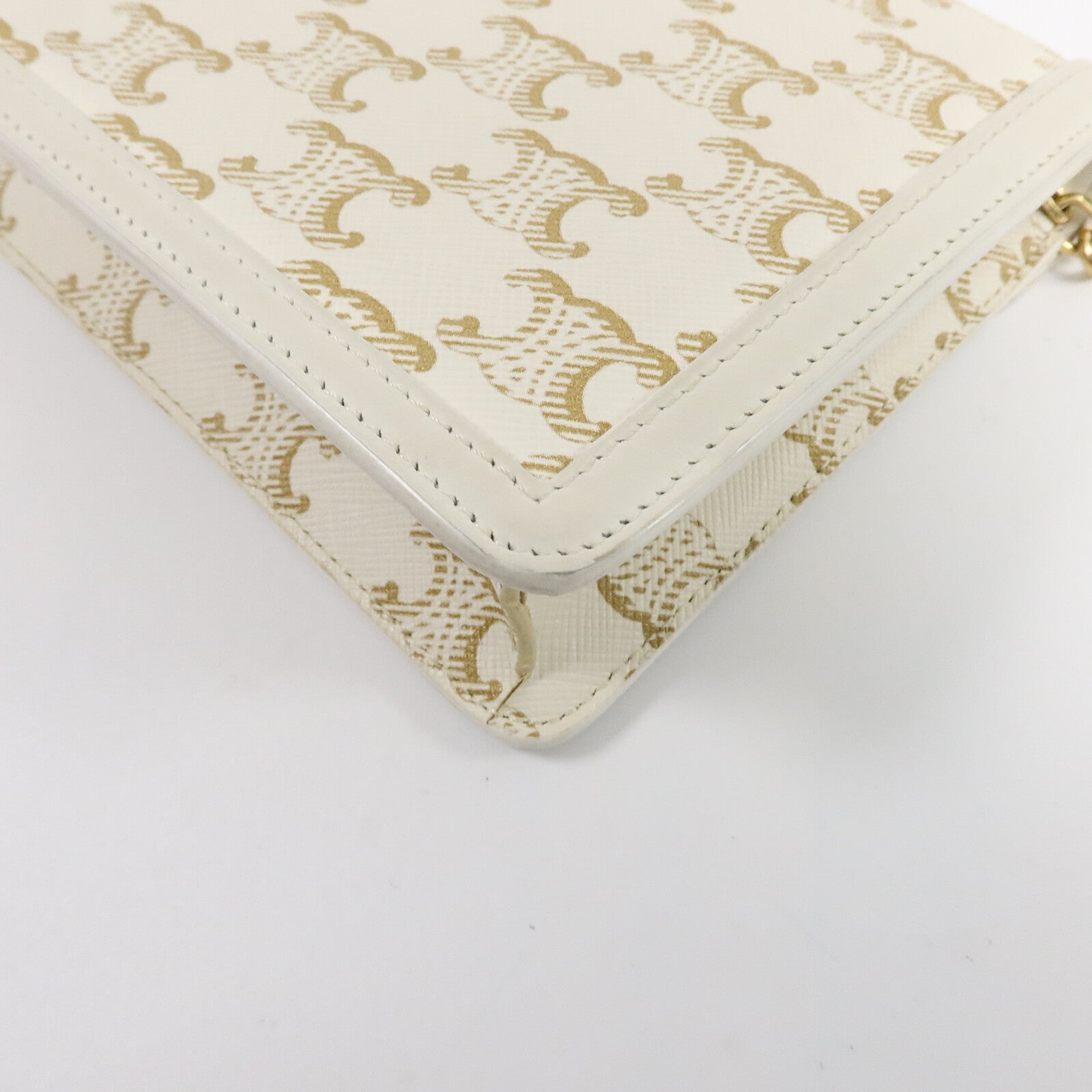 CELINE 塗層帆布Mailon Wallet On Chain鏈帶肩背袋